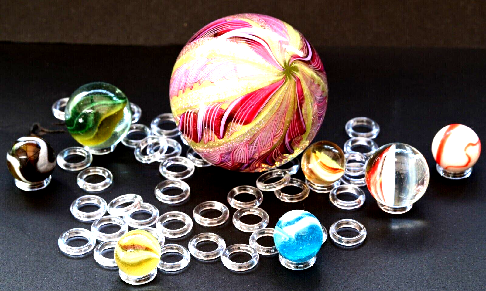 TRENDING! LOT OF 40 ⭐400+ PKS SOLD!⭐ MARBLE MARBLES DISPLAY STAND STANDS HOLDERS