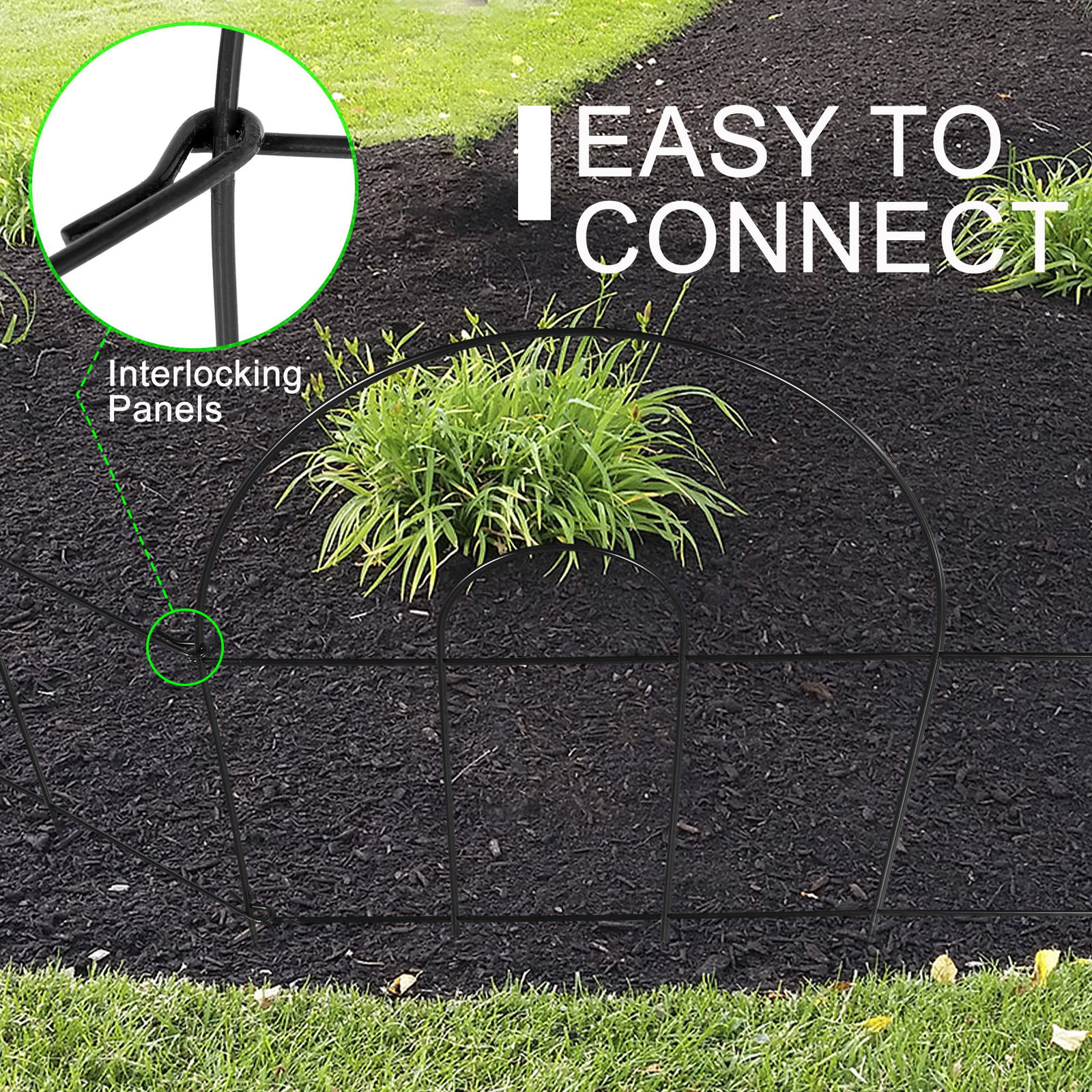 35 PCS Garden Fence 18'' Metal Border Folding Fence Pannel Animal Barrier Yard