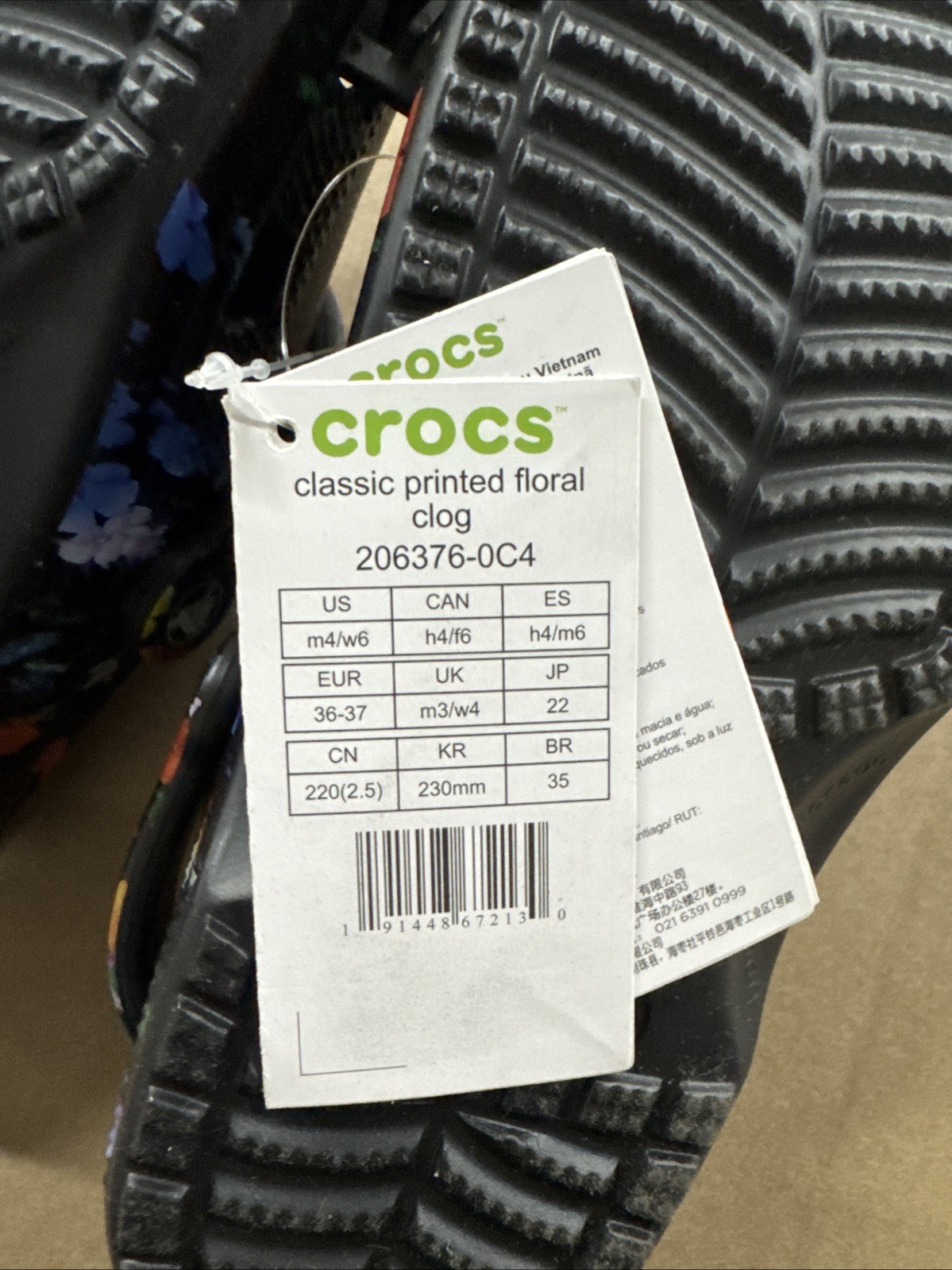 Women’s Crocs Printed Floral Clog Size 6 Women’s