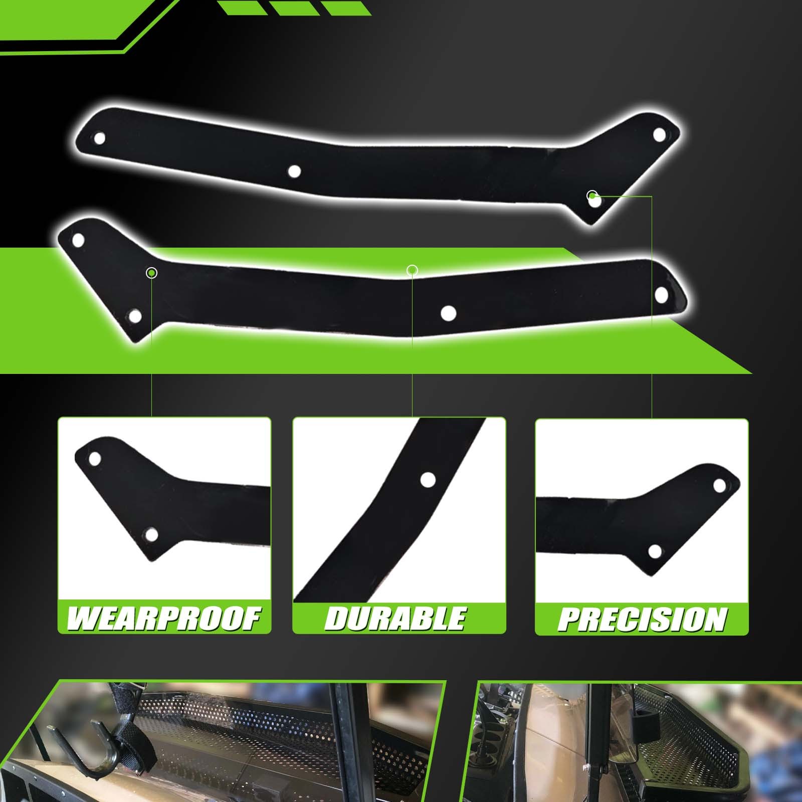 Heavy Duty Front Clay / Cargo Basket For EZGO TXT Golf Cart w/ Mounting Brackets