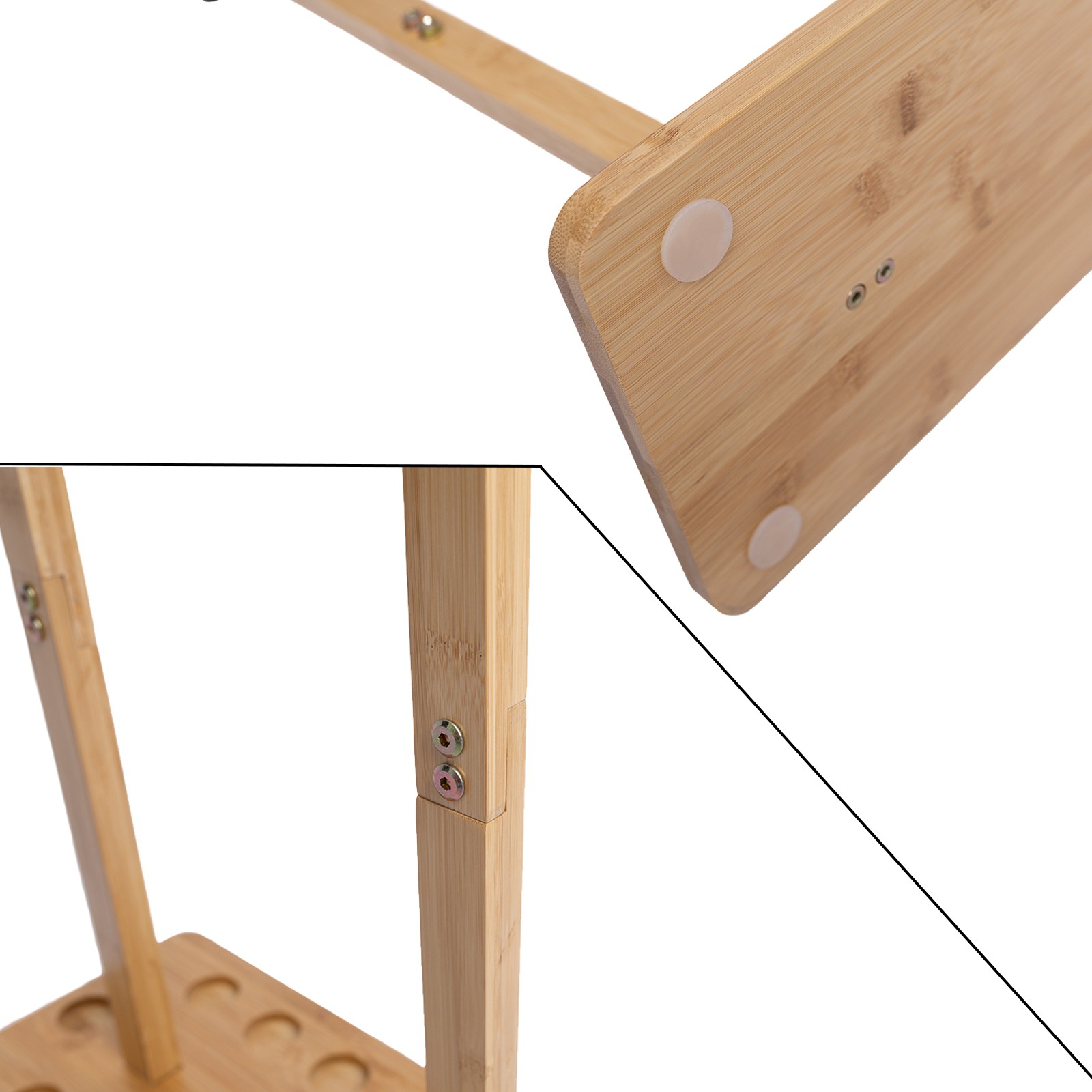 Fishing Rod Holders for Garage Wood Pole Rack Floor Stand Holds up to 14 Rods