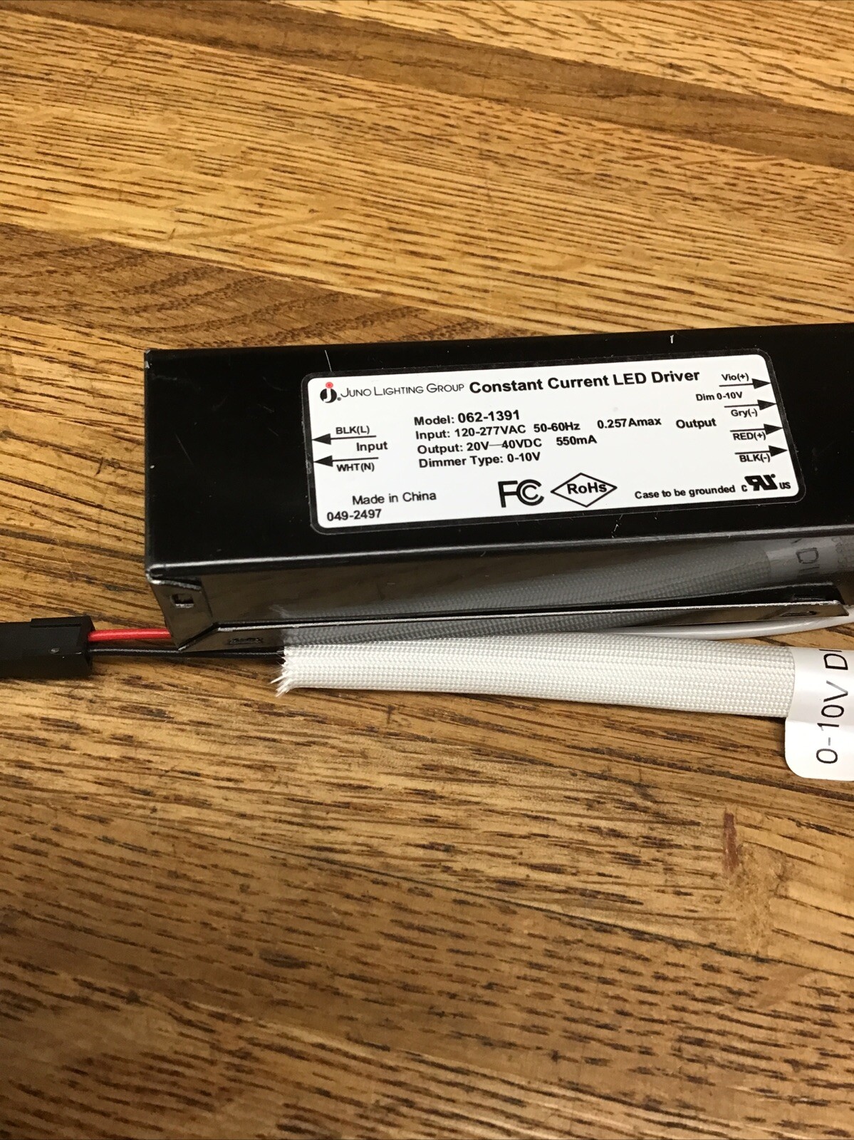 Juno 550 mA Constant Current LED Driver Power Supply Constant Current 120-277 V