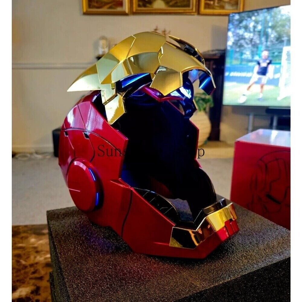 Autoking Iron Man MK5 Gold Electronic Helmet Mask with Voice Activation