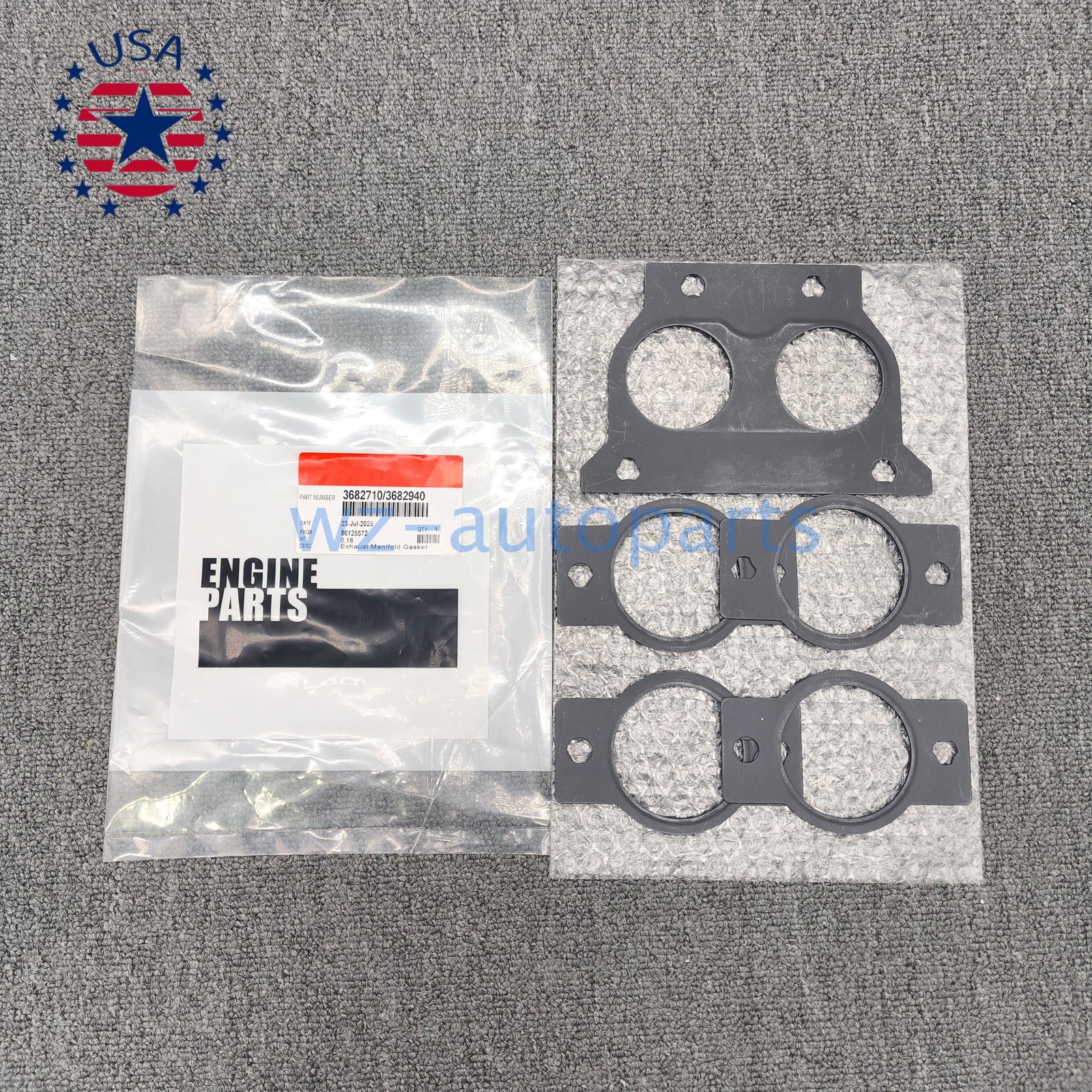 Exhaust Manifold Tube Gaskets Set For Cummins 15L ISX QSX 3682710 3682940