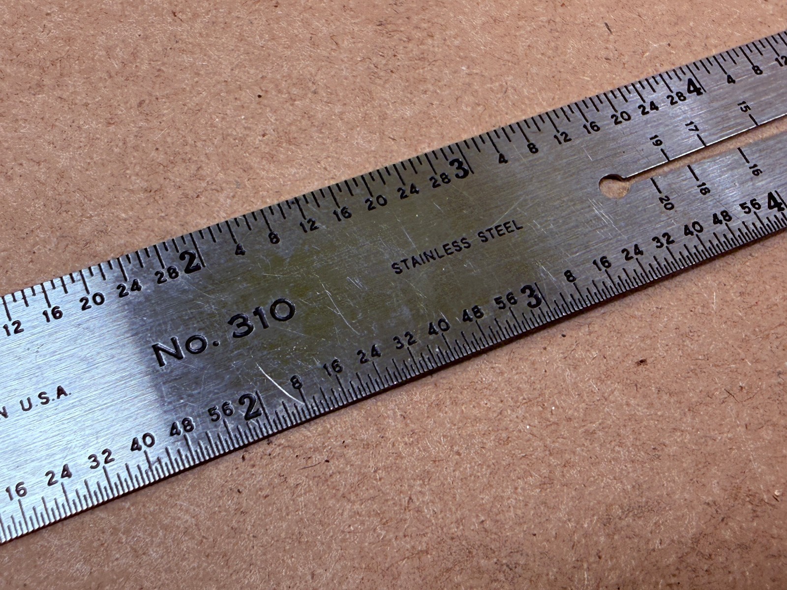 NICE - Vintage Jensen Tools Ruler American or B&S Gauge 310 Tempered Steel USA