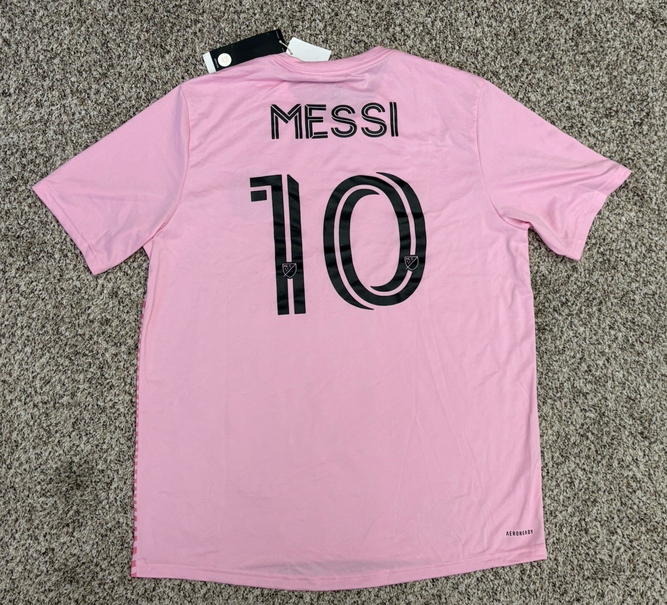 New Adidas Lionel Messi Inter Miami CF #10 Men's Jersey Pink MEDIUM MSRP $60