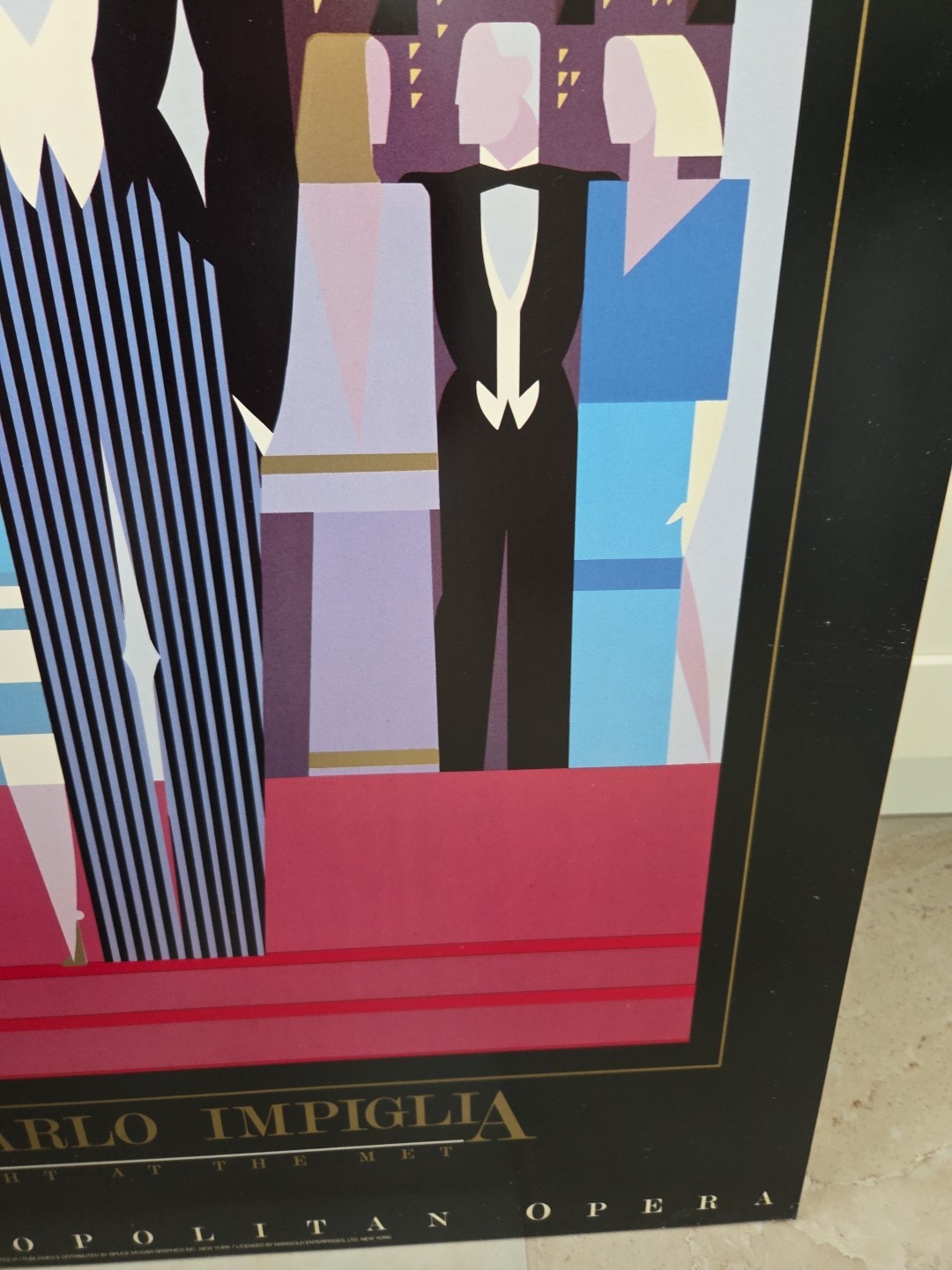 1984 GIANCARLO IMPIGLIA The Met Opera Poster On Board 25" × 30"