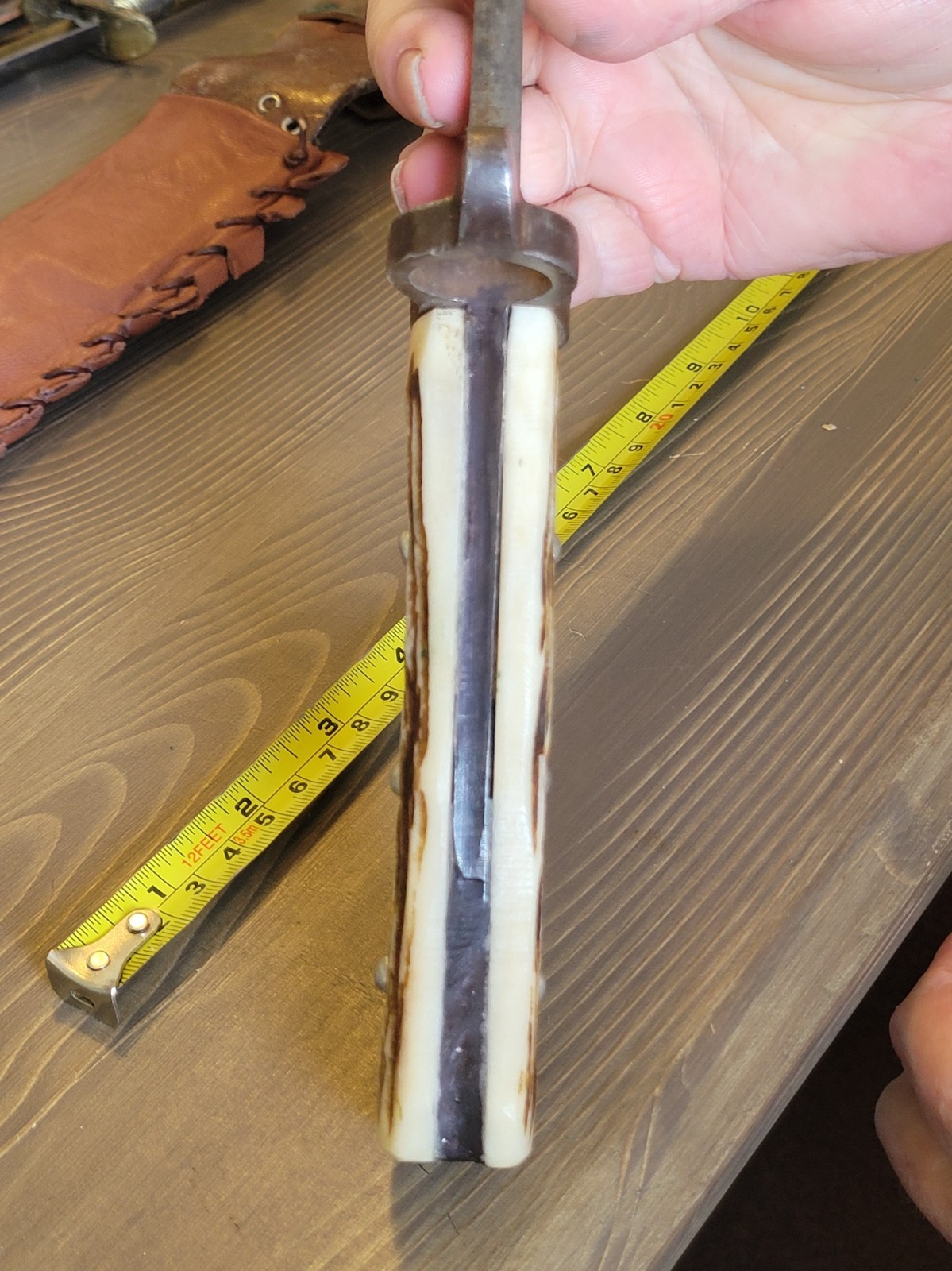 Custom Modified M1856 Bayonet by WKC/Stag Handle Bowie w/Custom Sheath