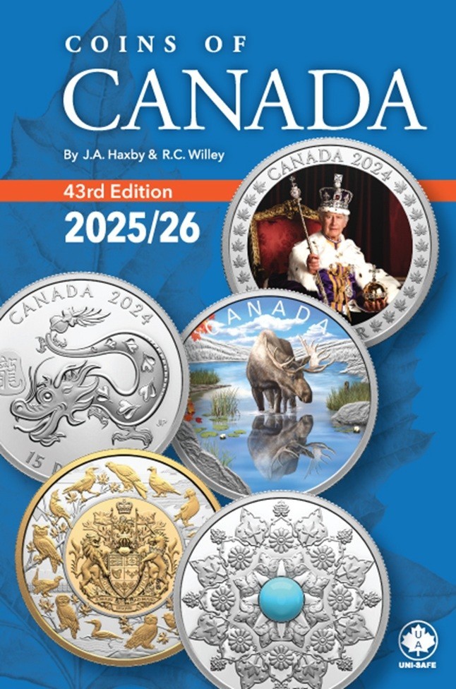 NEW 2025/26 Coins of Canada/Tokens & Paper Money 43rd Spiral Ed. Reference Guide