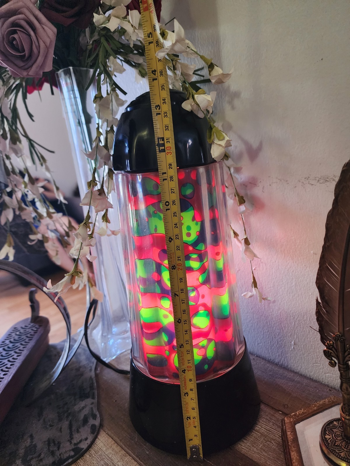 Vintage 1990s Psychedelic Lava Light Rotating Motion Lamp Magma Style Working