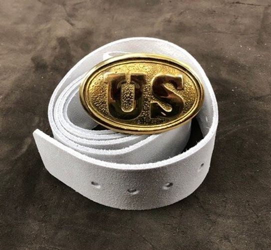 Pre-Civil War White Buff US Enlisted Belt with Buckle