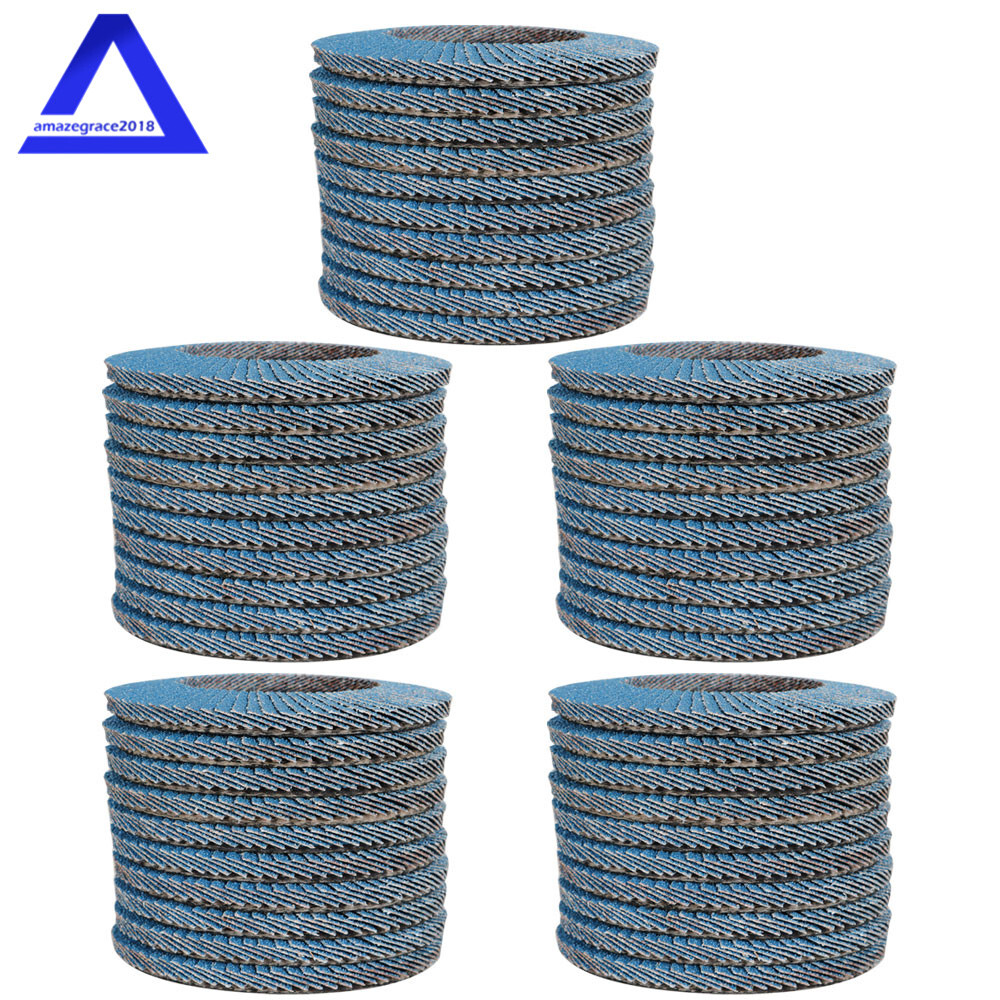 4-1/2" Flap Sanding Disc 40 60 80 120 Grit 4.5 Grinding Wheels for Angle Grinder