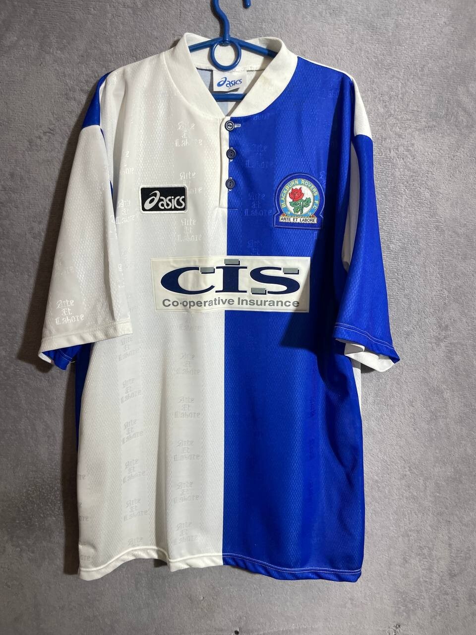 Blackburn Rovers Jersey Vintage Home Football Shirt 1996 - 1998 Asics Men Size L