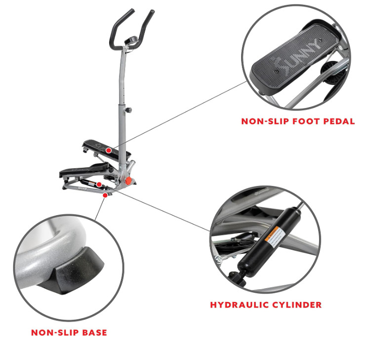 Steppers w/ Handlebar for Exercise Workout Cardio Fitness Stair Equipment