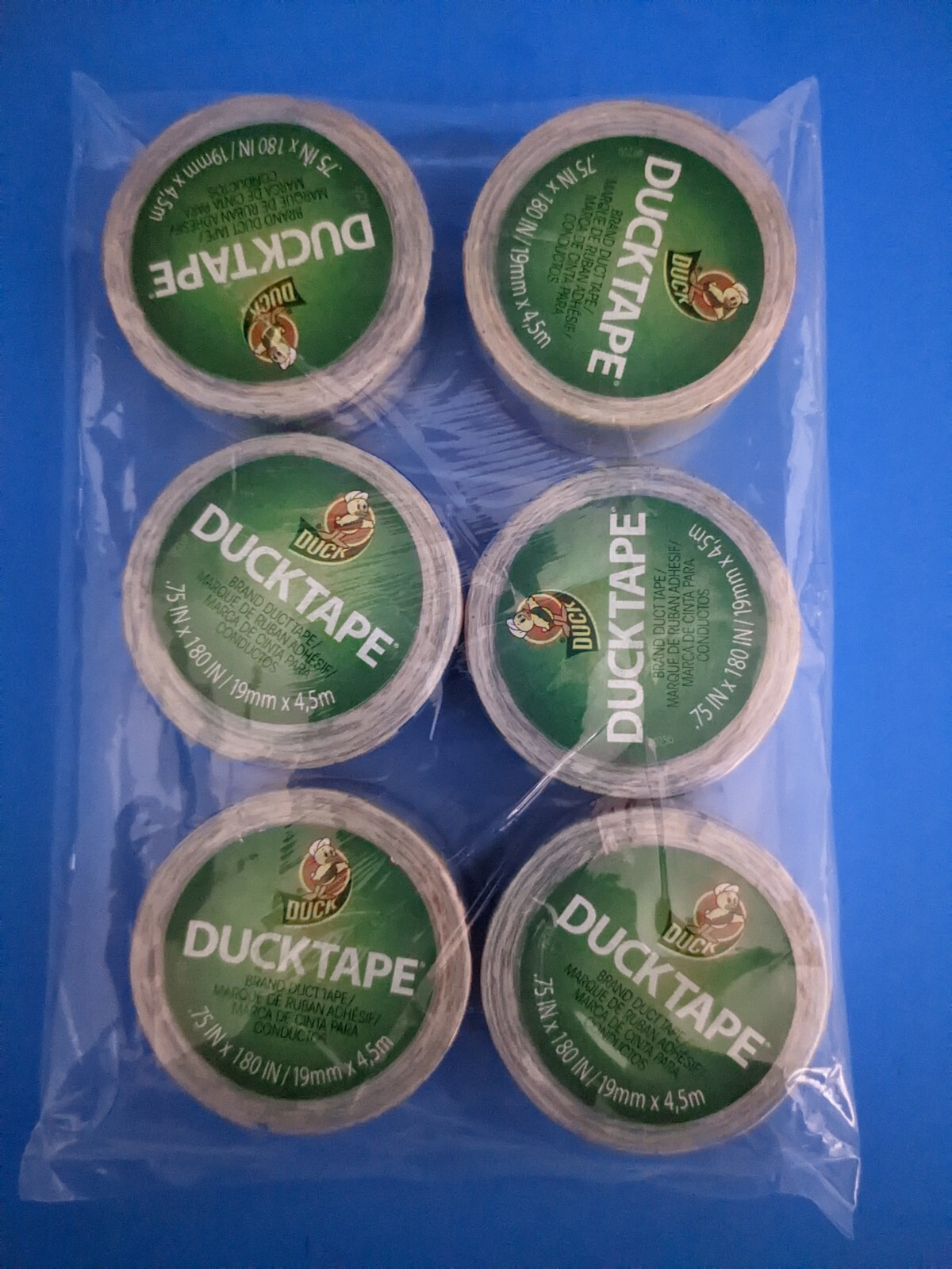 6 Pack Duck Tape Ducklings Rainbow Paint Splatter Mini Rolls .75" X 180" Duct