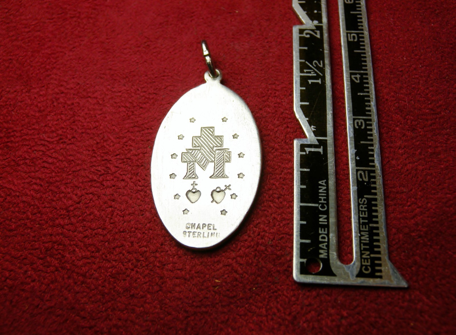 Carmelite Nuns RARE Lourdes Pilgrimage Sterling Silver Catholic Miraculous Medal