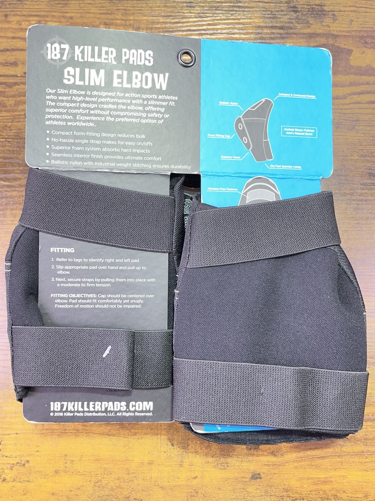 187 Killer Pads Slim Elbow Pads - Black Size Large New with Tags