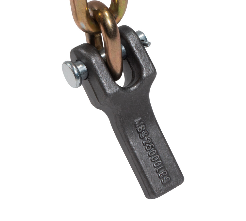 2Pk 36" G70 Trailer Safety Chain w/ 3/8" Clevis Hook & Chain Retainer 6250 # WLL