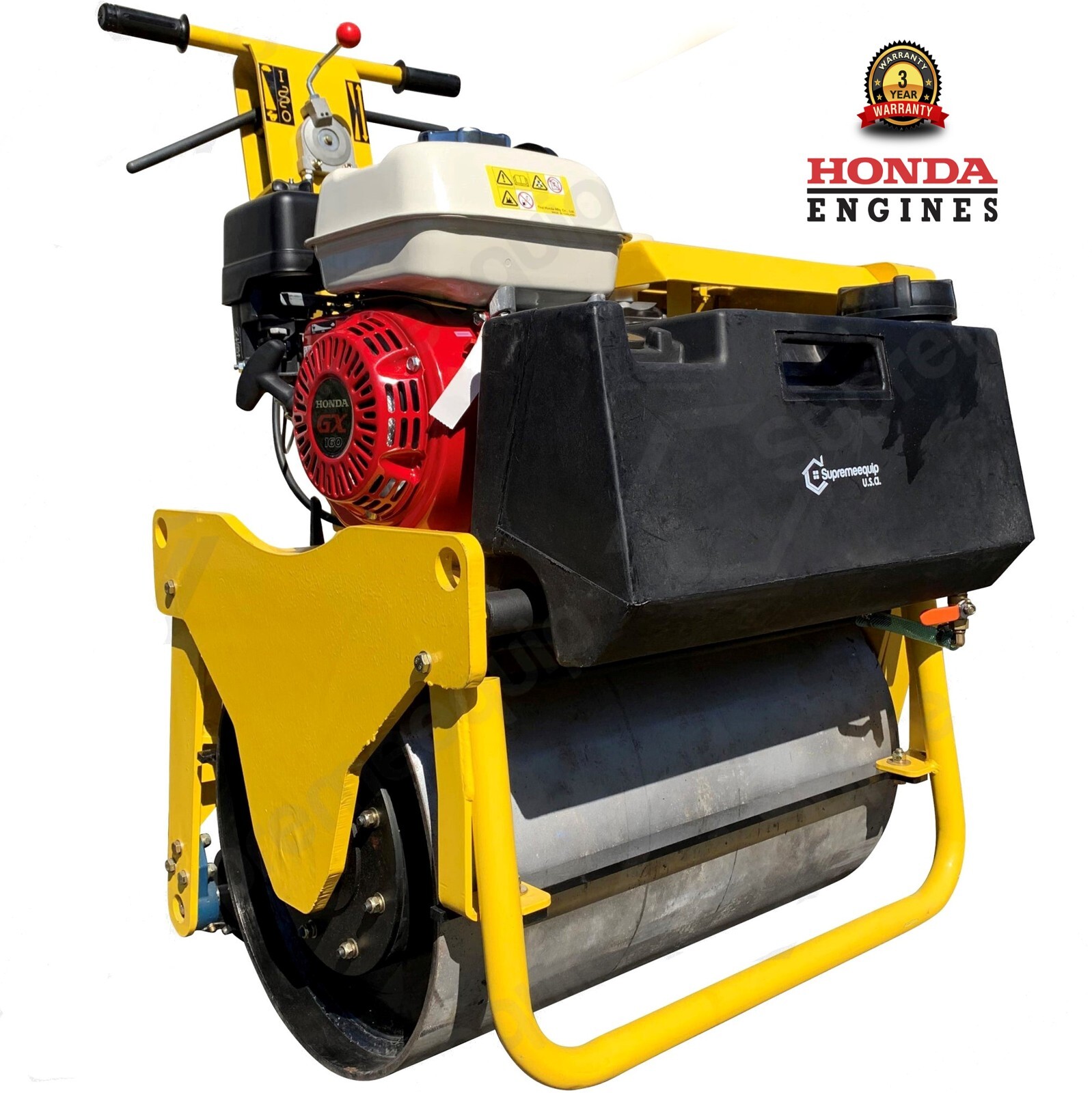 Single Drum Vibratory Roller 600 lbs Honda GX160, for road and asphalt compactor