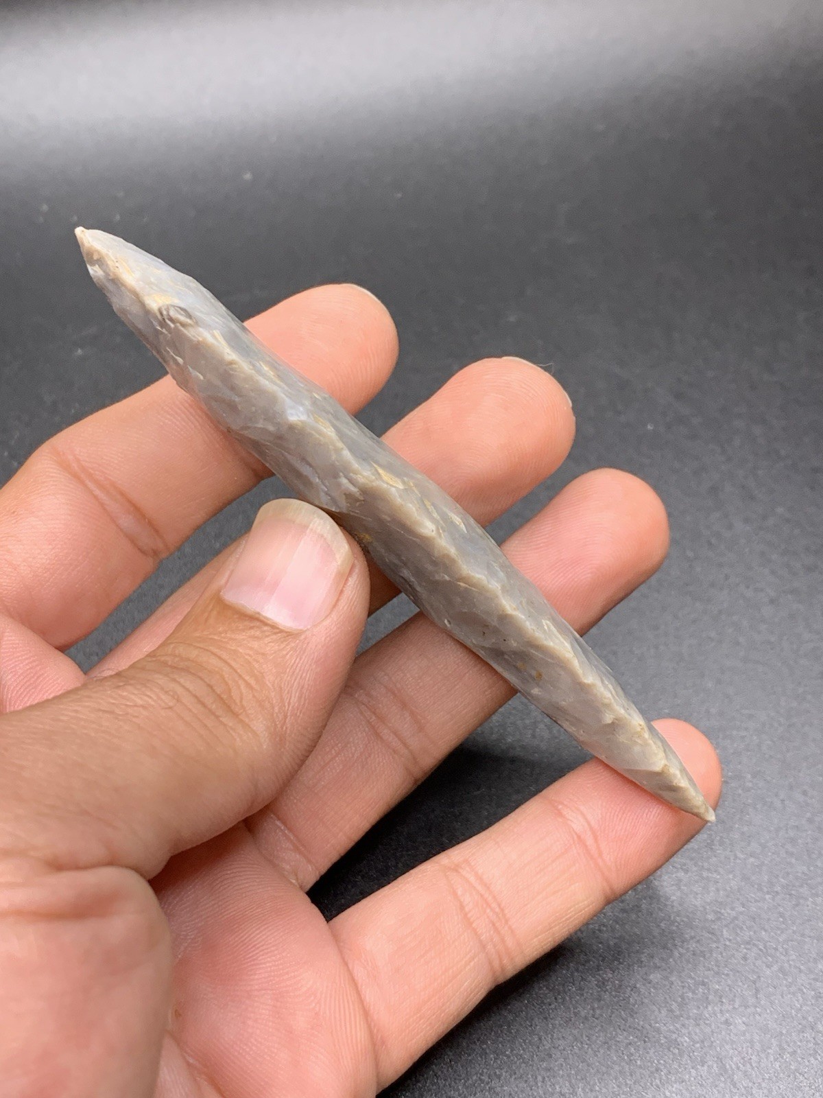 Authentic Heavy Duty Arrowhead From Southern Indiana 4 Inch Hornstone Good Size