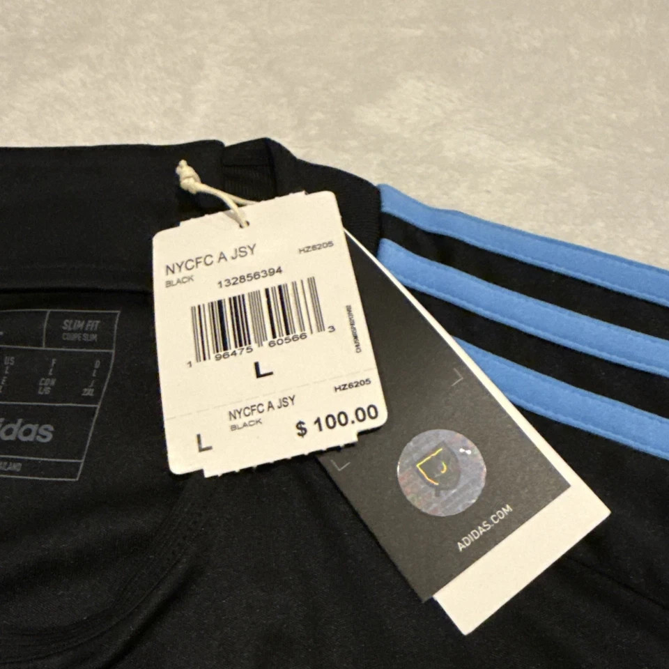 2024-25 Adidas Men’s New York City FC Black Away Soccer Jersey Large NYCFC Sz L