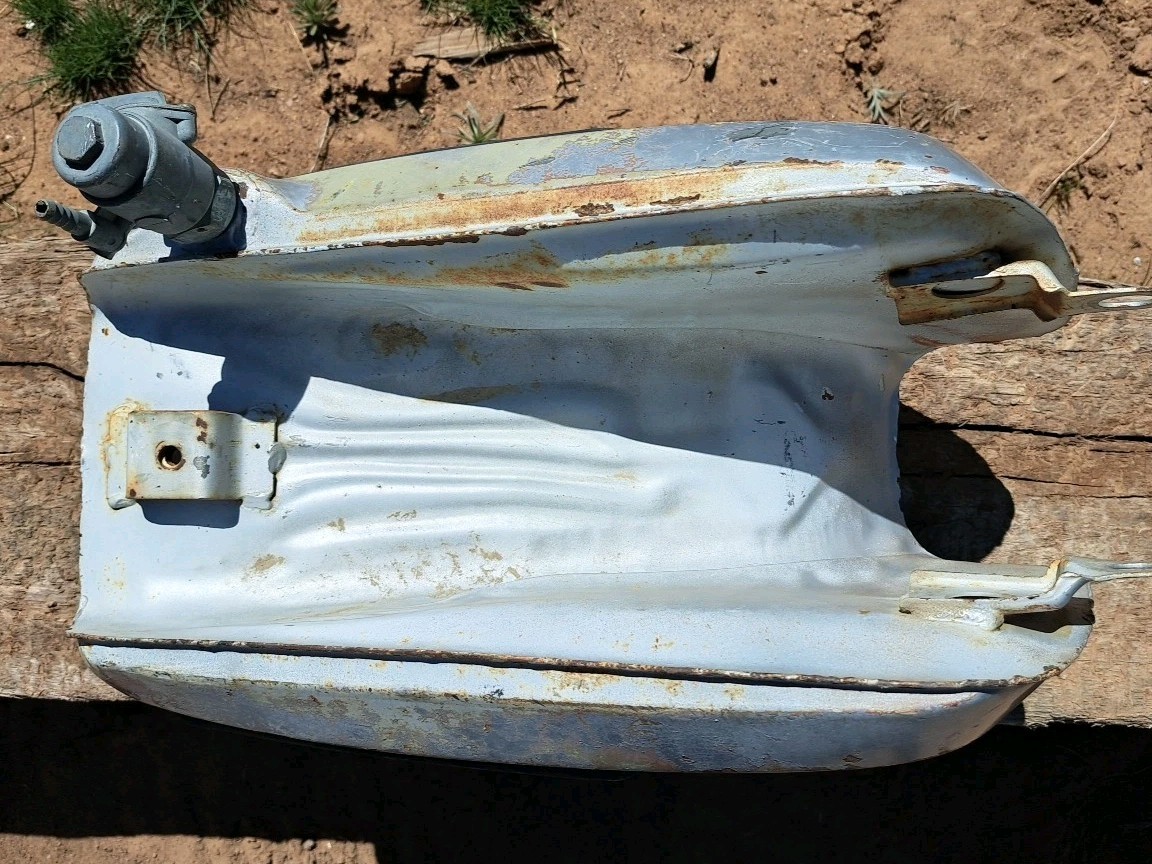Vintage 1960's Kawasaki Motorcycle Fuel Tank Original Condition See Photos