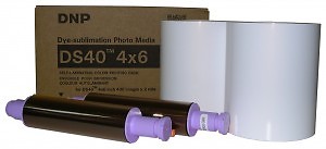 DNP DS40 4x6" Media Kit (DS40PK46), 2 rolls of paper & ribbon per box, 800 print