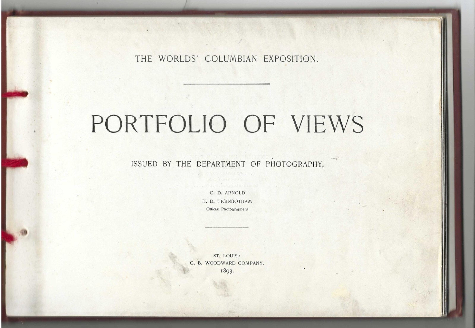US 1892 WORLD COLUMBIAN EXPOSITION 25 ORIGINAL OFFICIAL PHOTOGRAPH VIEWS