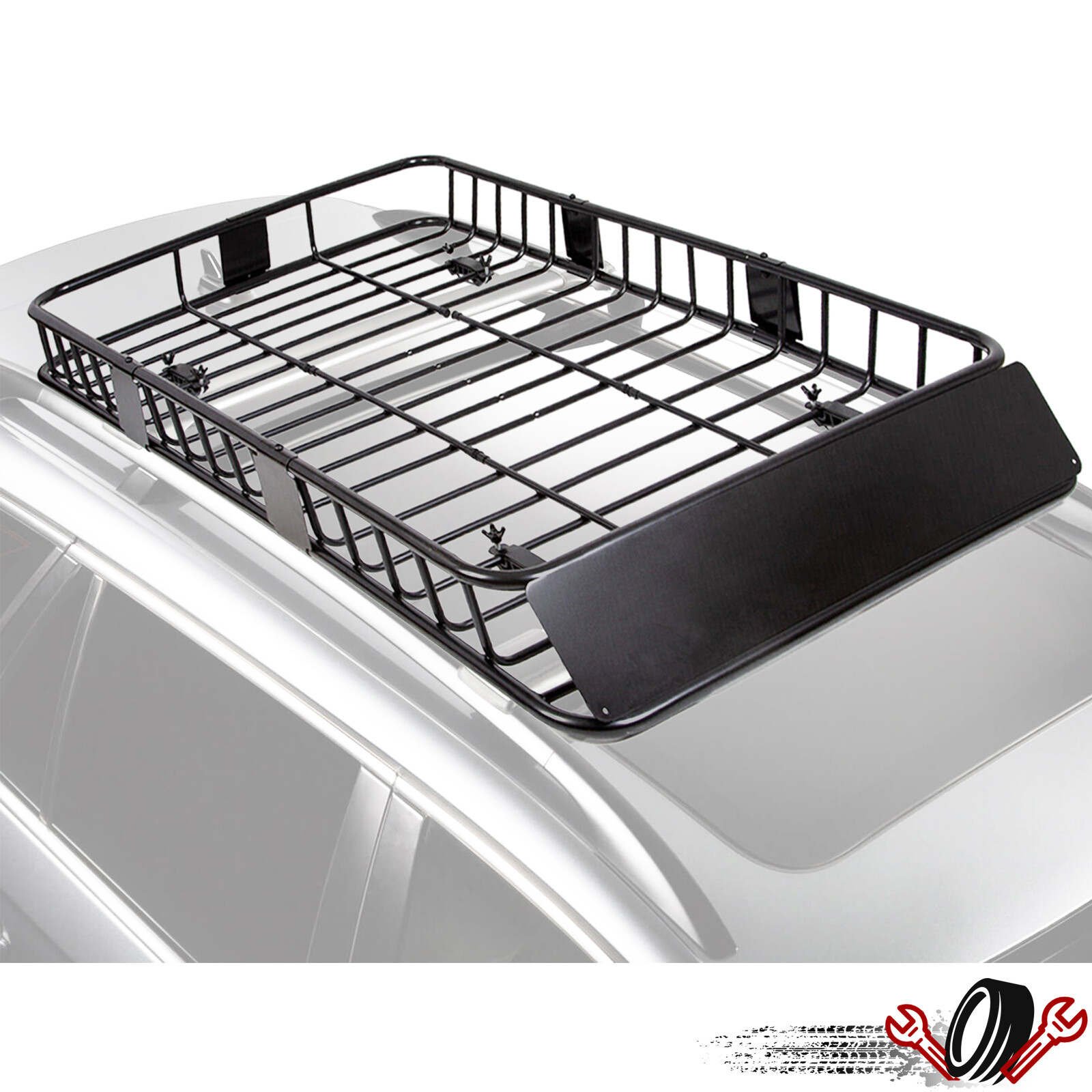 64" Extendable Roof Top Cargo SUV Basket Luggage Carrier Rack Holder Universal