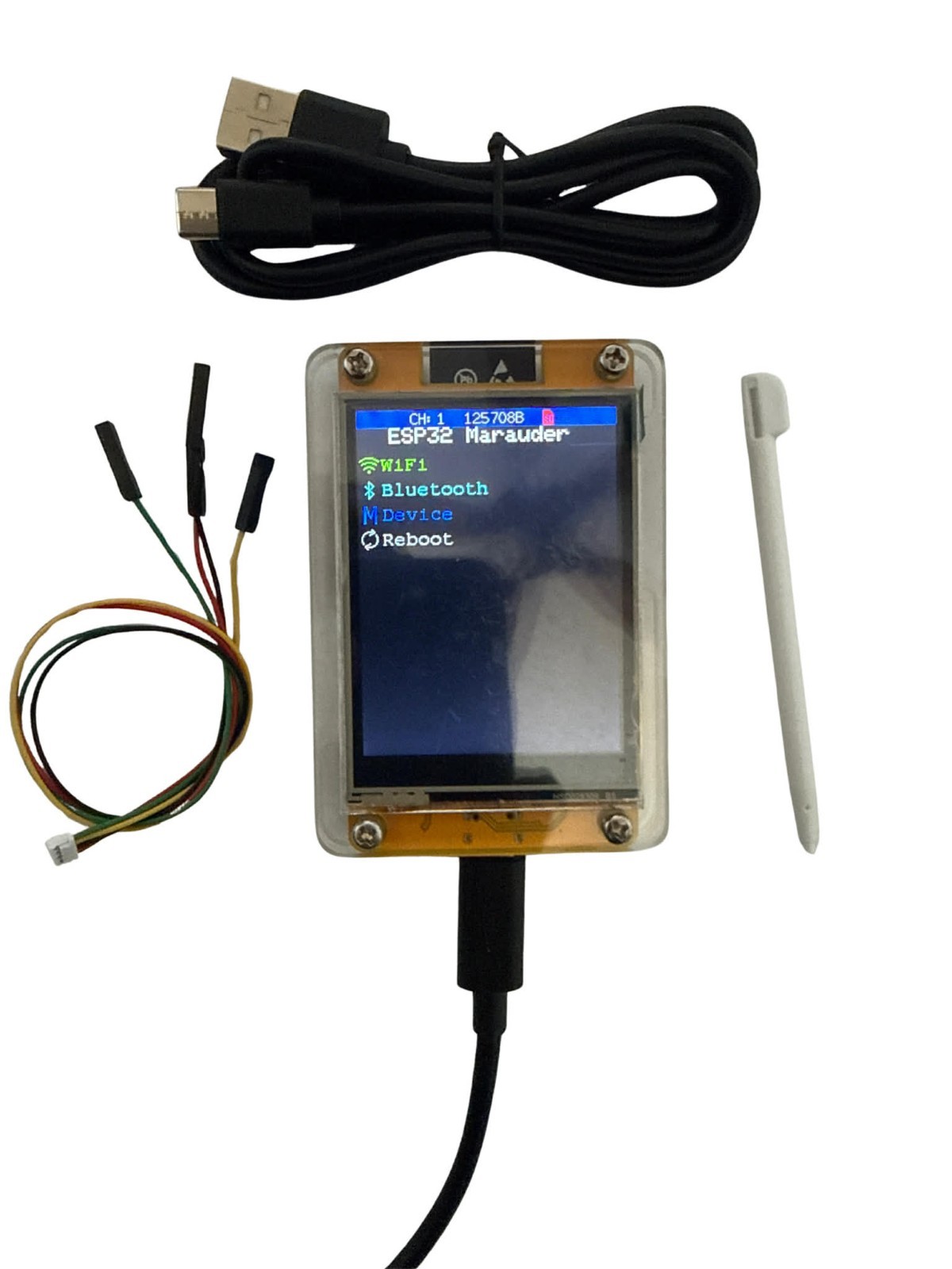 ESP32 CYD Marauder WiFi Bluetooth Sniffer Touch Screen w/ Case (NEW UPDATE)