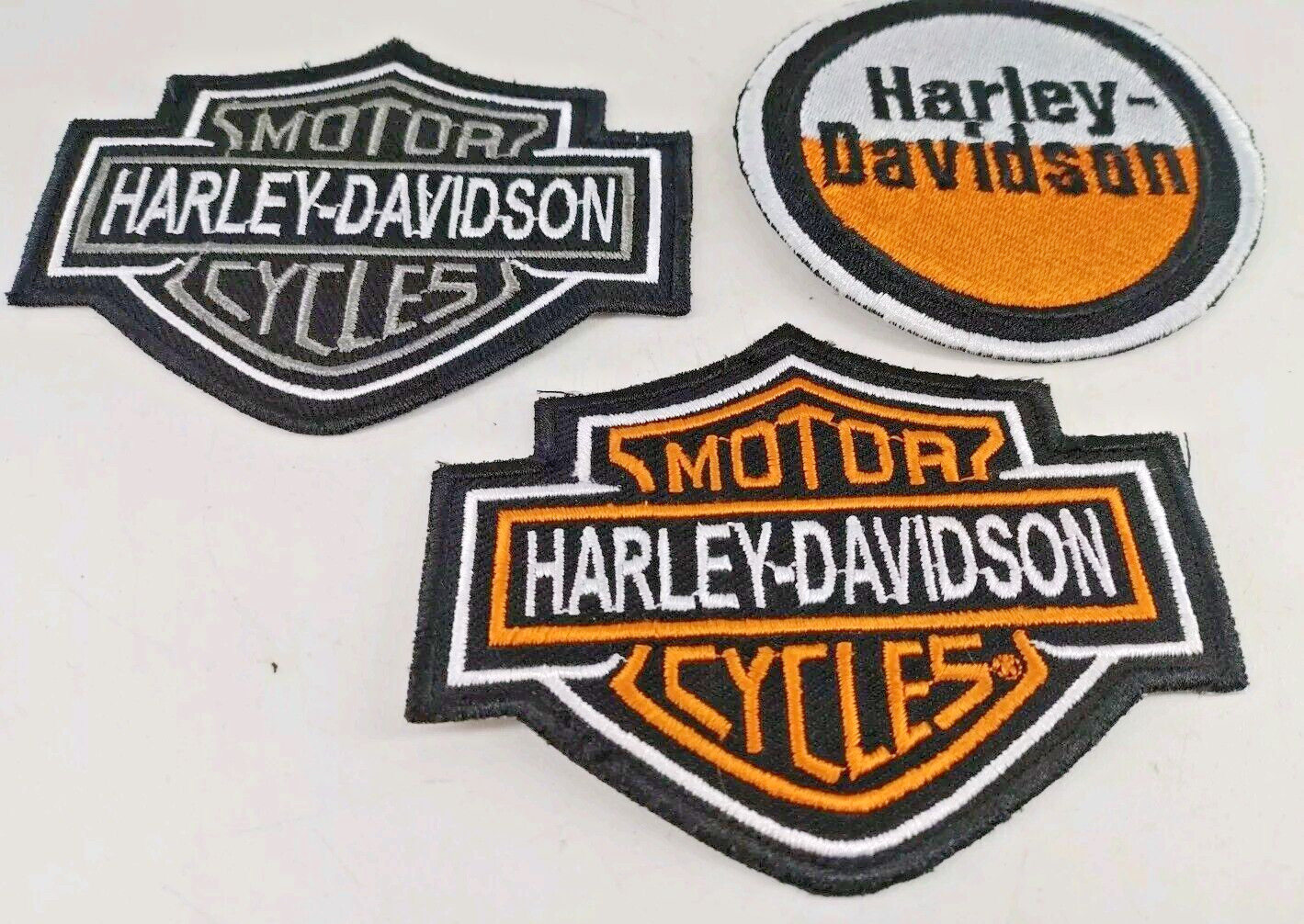 Harley Davidson Embroidered Patches Set Of 3 Sew On Patches NEW