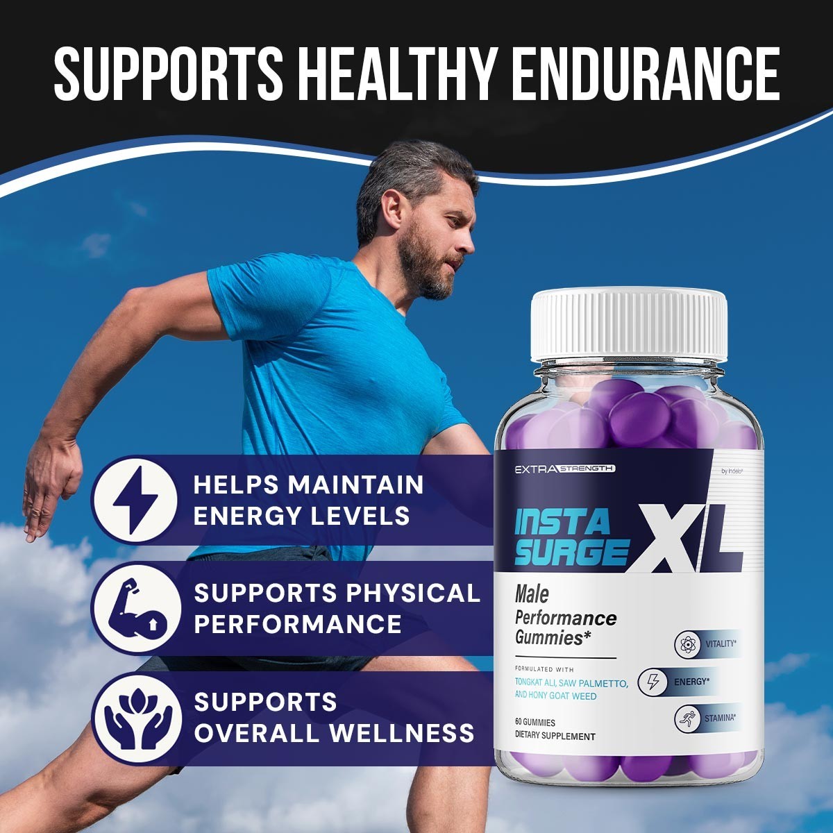 (2 Pack) Insta Surge XL Gummies for Men – InstaSurge XL Gummy Natural Blend