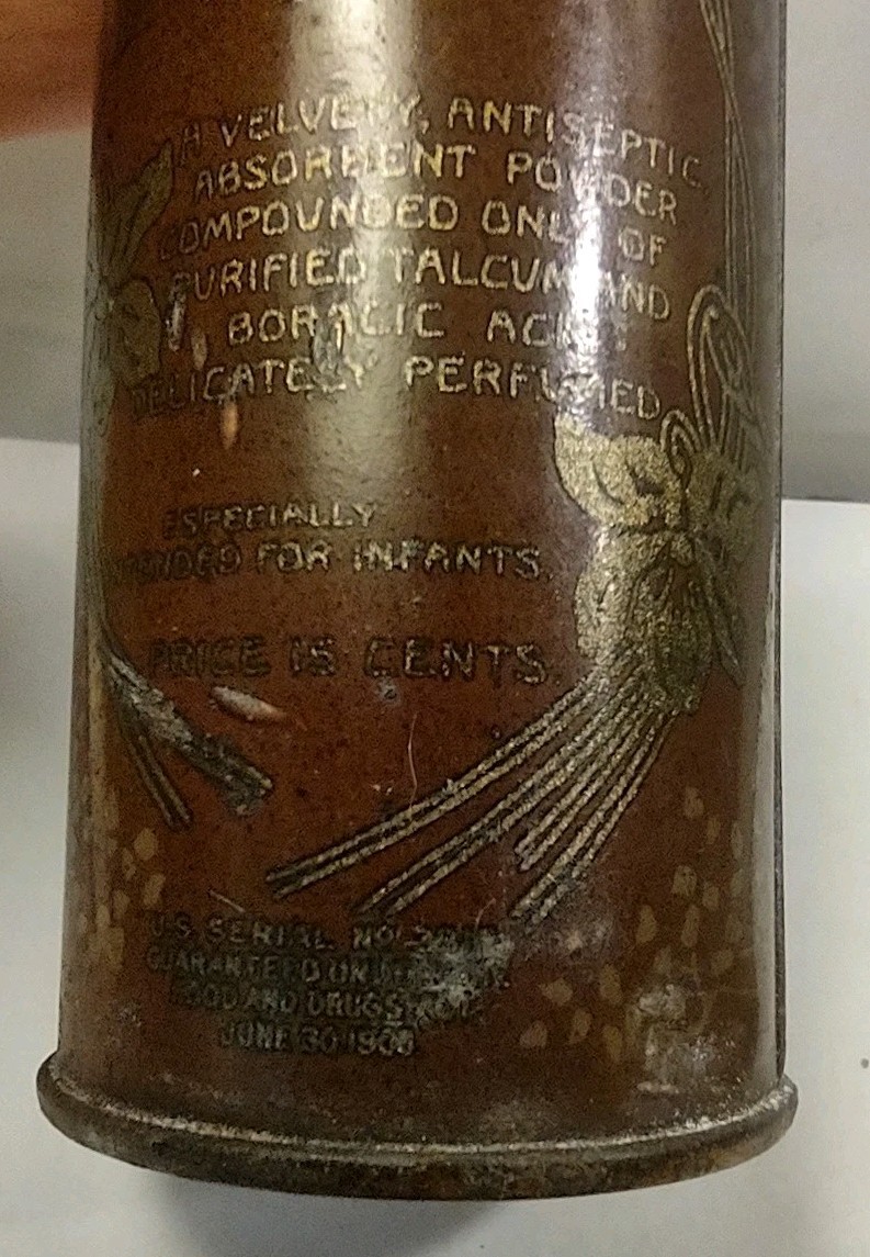 Antique Larkin Violet Talcum Powder Vanity Advertising Tin Buffalo NY