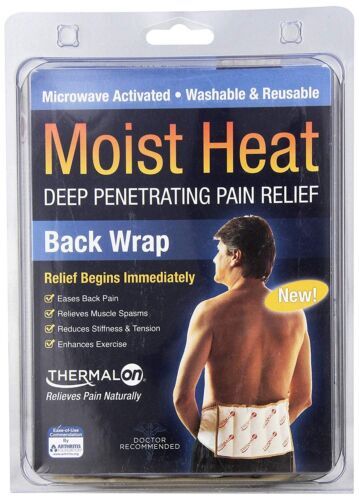 Thermalon Moist Heat Back Wrap Therapy Deep Penetrating Pain Relief Washable 1ct