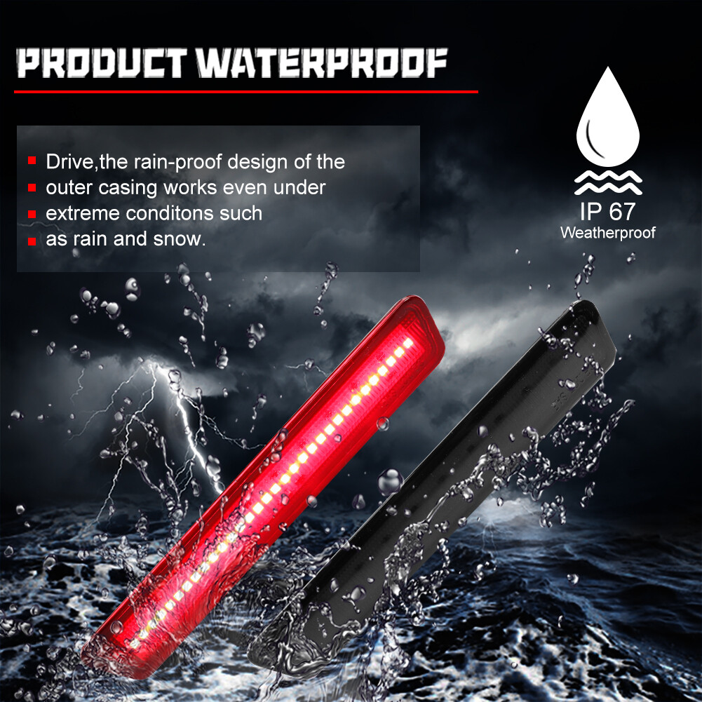 2Pcs Smoked Lens Rear LED Bumper Side Marker Lights For 1999-2004 Ford Mustang