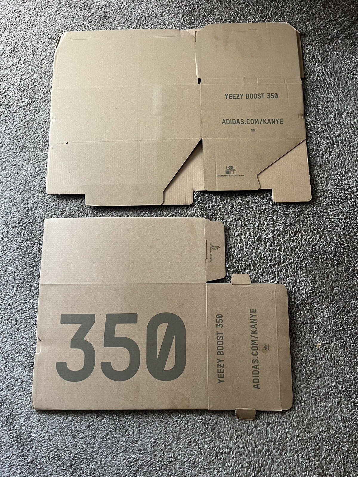 Adidas Yeezy Boost 350 Empty Shoe Box Only Plain No Size Label NEW orig Packing