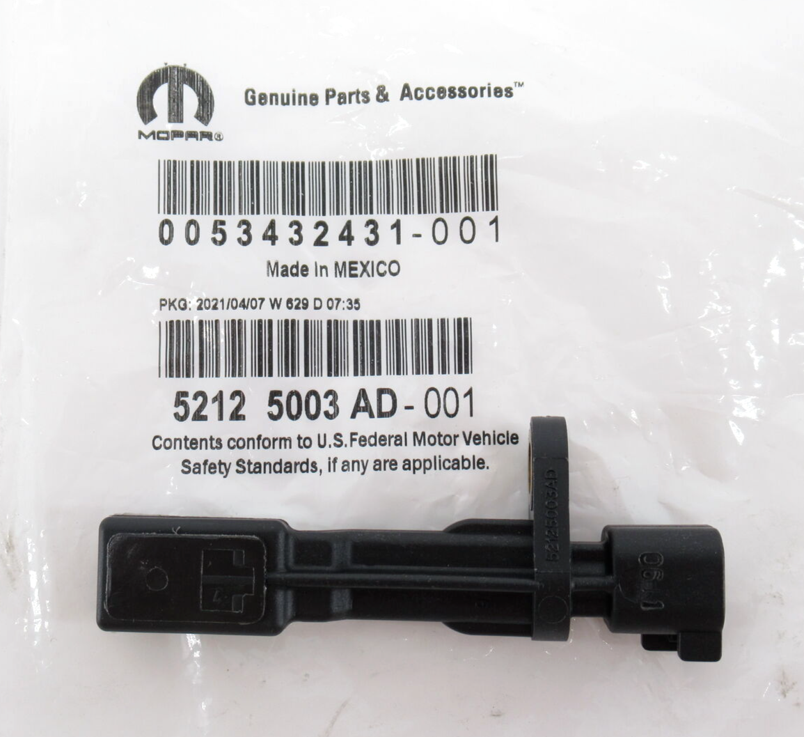 Genuine OEM Mopar Jeep Dodge 52125003AD Rear ABS Anti Lock Brakes Speed Sensor