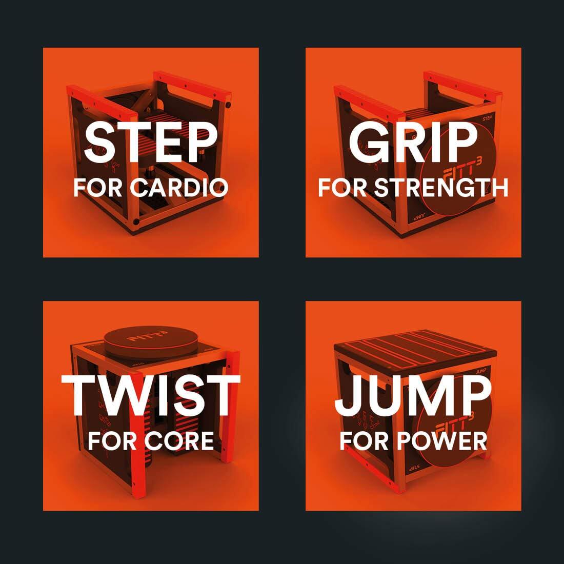 New Image Unisex's FITT 3 Cube Total Body Workout, High Intensity Color Varies