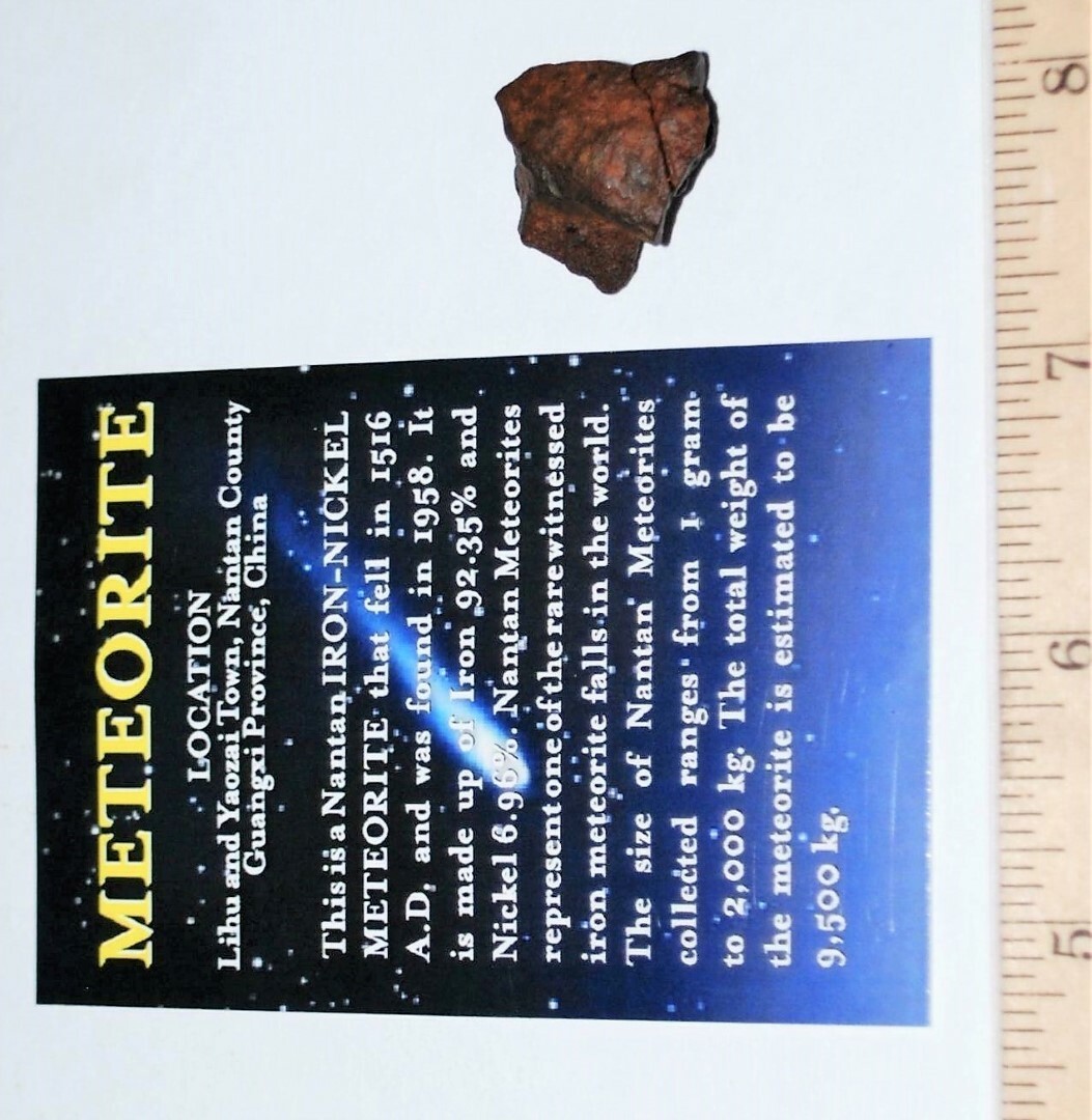 NANTAN IRON NICKEL METEORITE PIECE METEOR SPECIMEN ASTEROID SPACE ROCK PENDANT