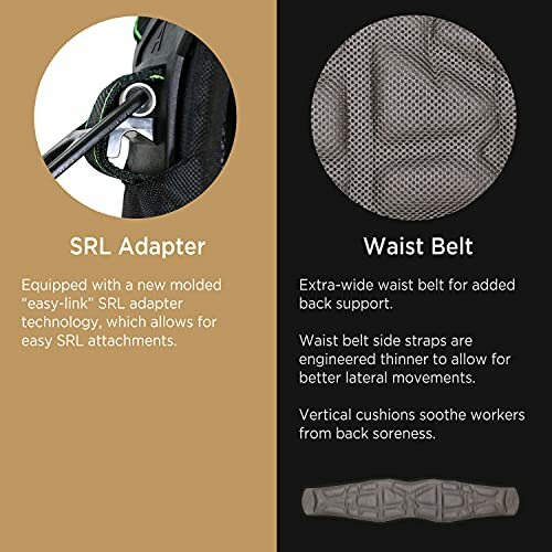 AFP Fall Protection Safety Harness Premium Black w/ Hi-Viz Lime Stitches Bad Boy