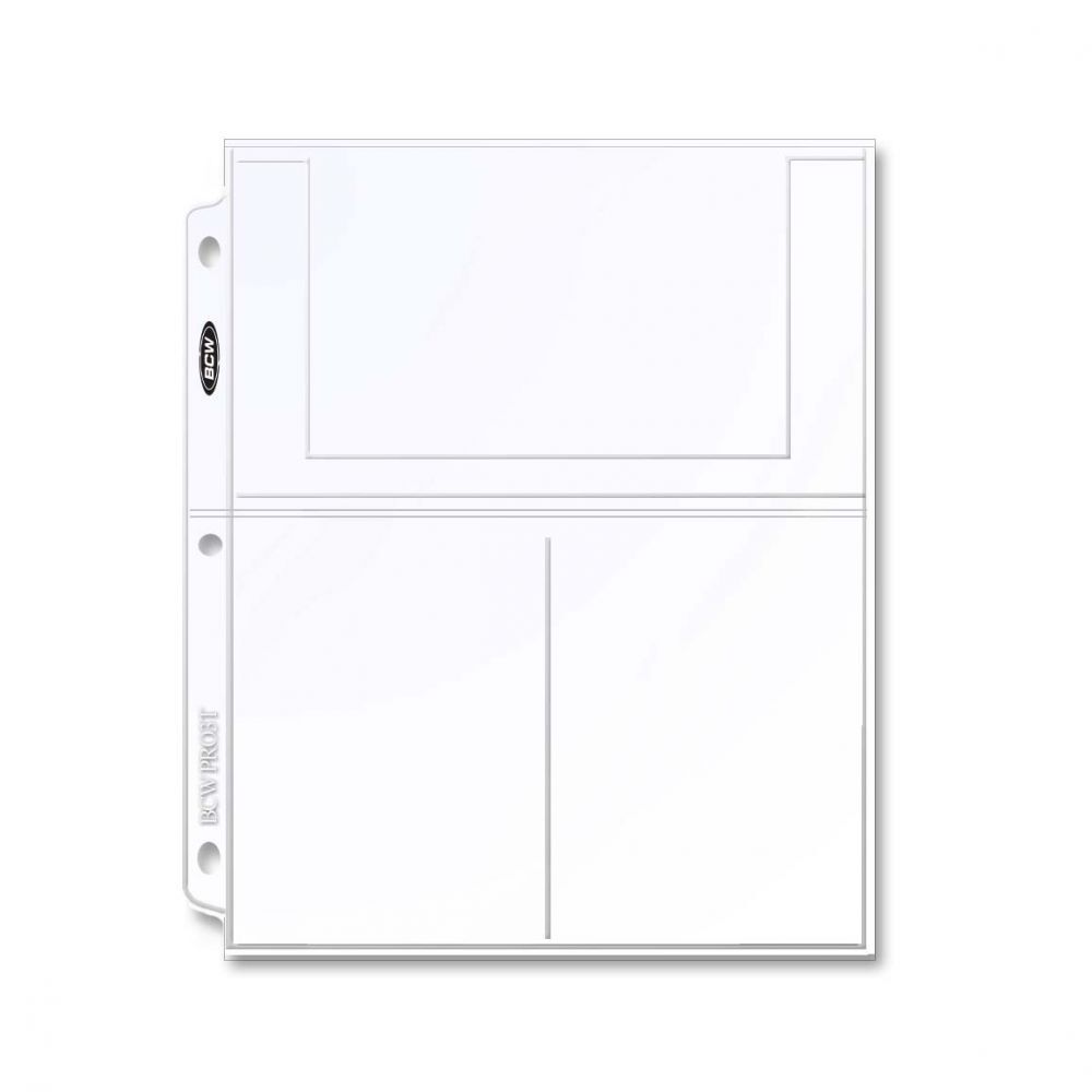 Box of 100 PRO 3-POCKET PHOTO PAGE (1-PRO3T-100)