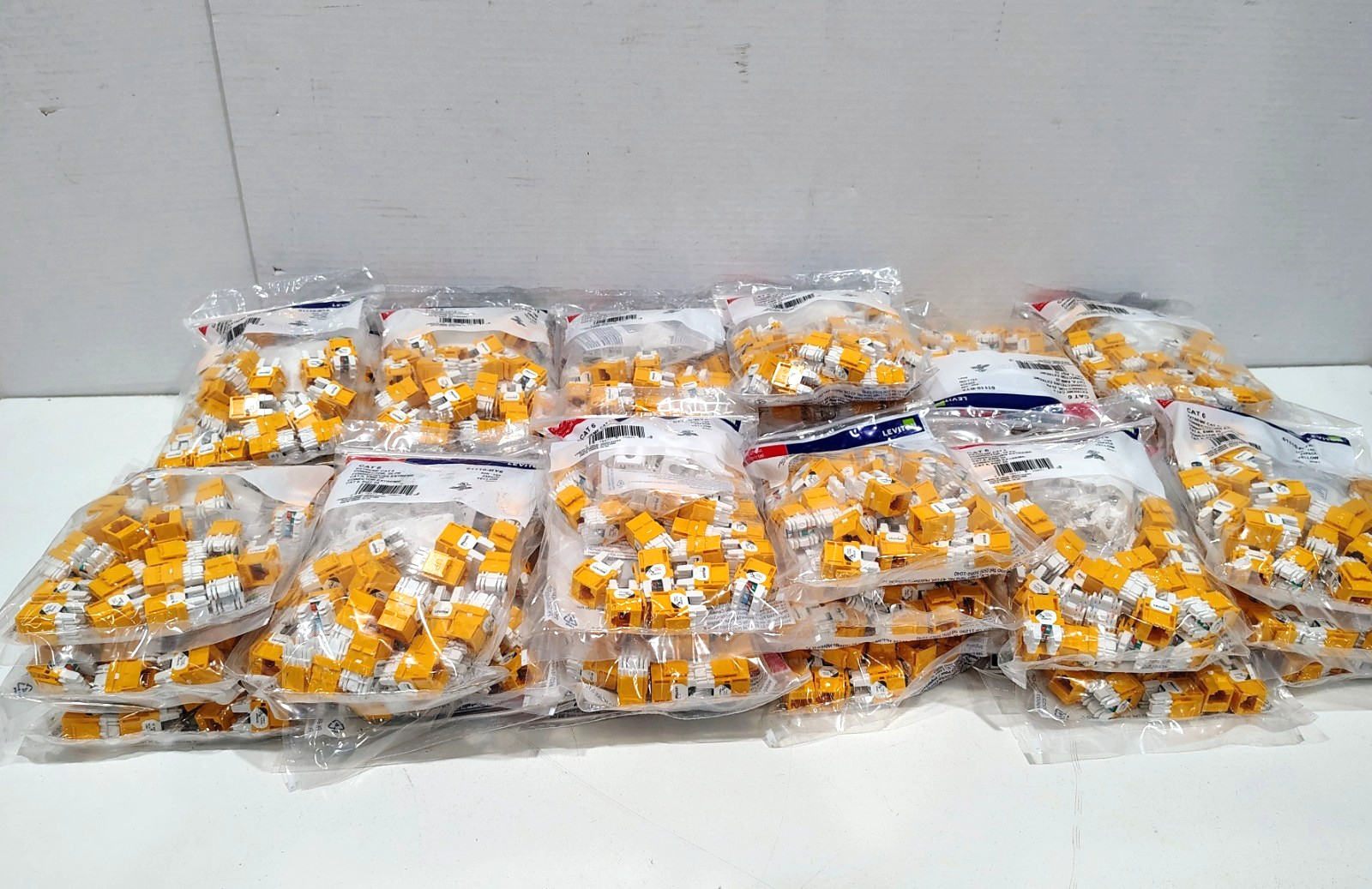 Leviton 61110-BY6 Extreme Category 6 UTP Quickport Jack Yellow Lot Of 37