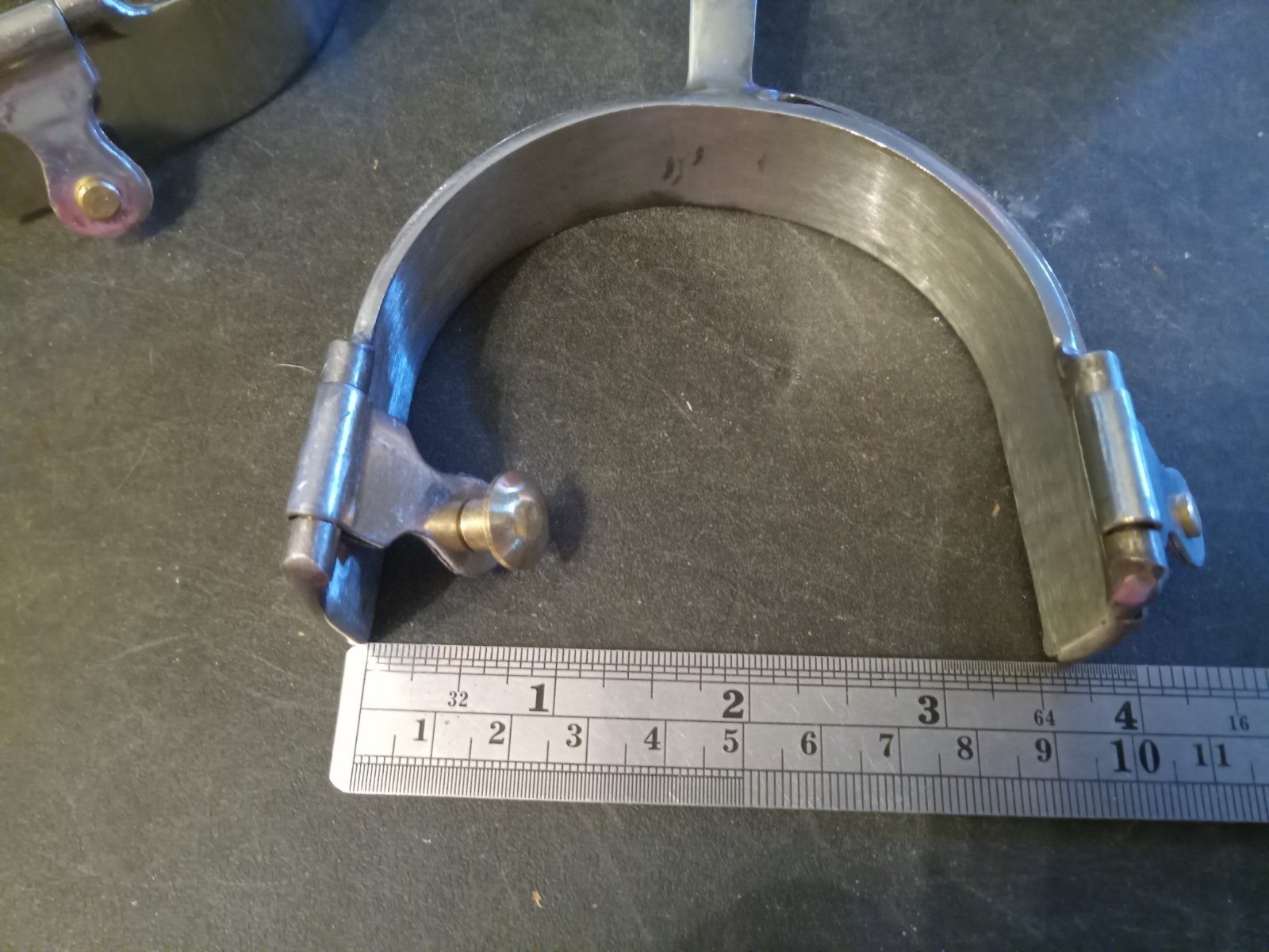 New Western chrome spurs brass rowels rasp