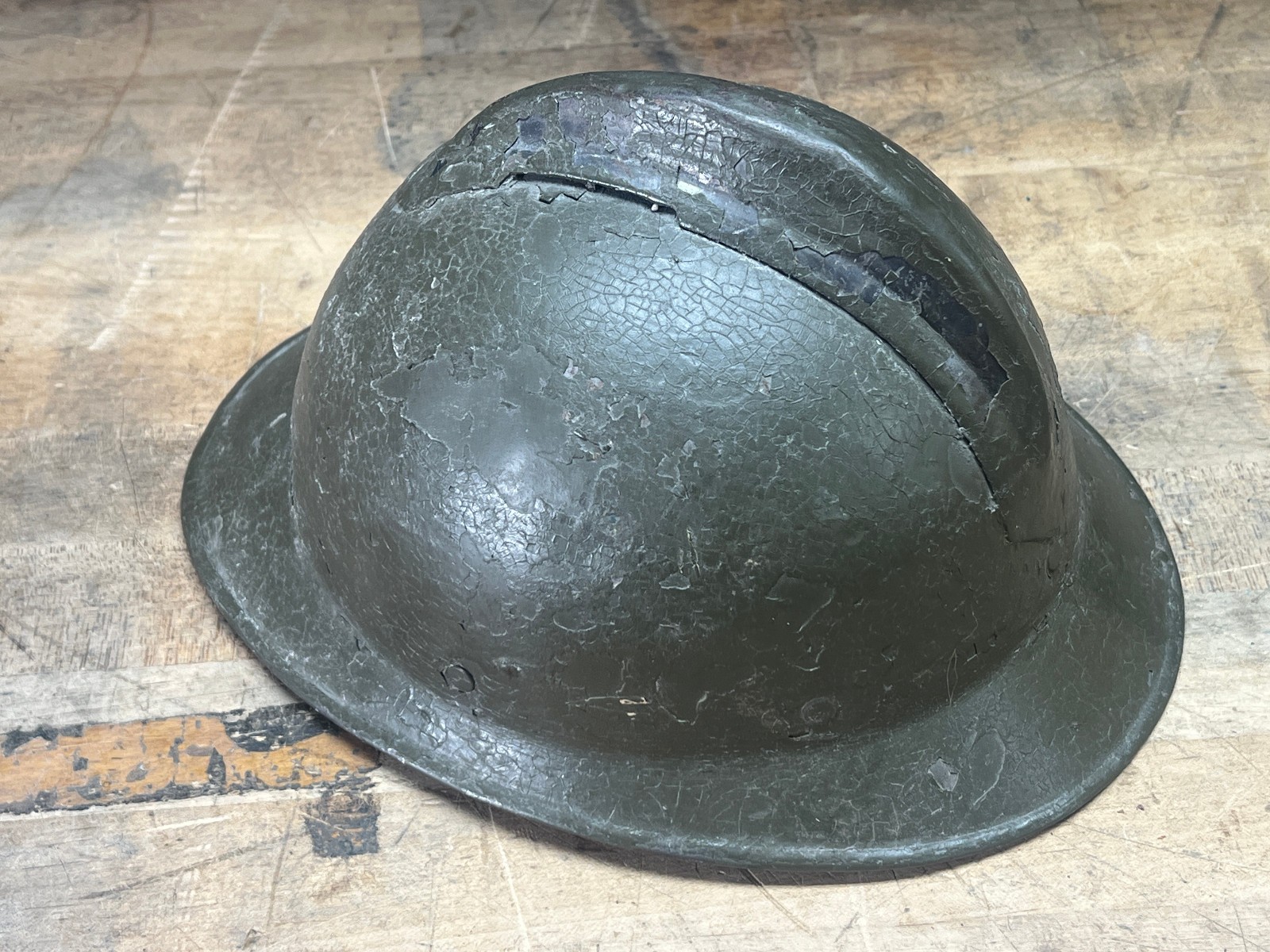 Original WWI French Adrian Helmet Adrian M1916 Italian chin strap