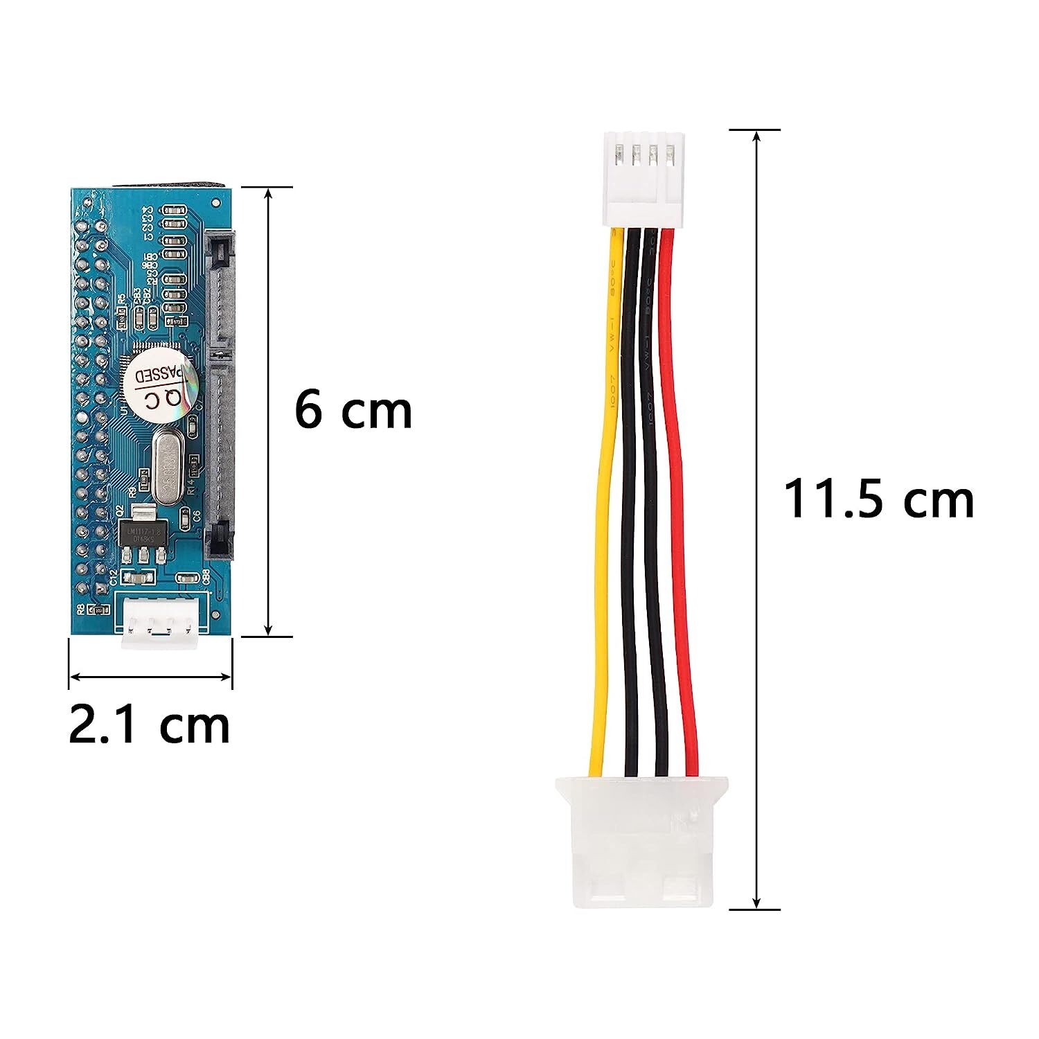 3.5" 40-Pin 40pin IDE To 7+15Pin 22-Pin Male SATA adapter PATA-SATA For HDD,CD