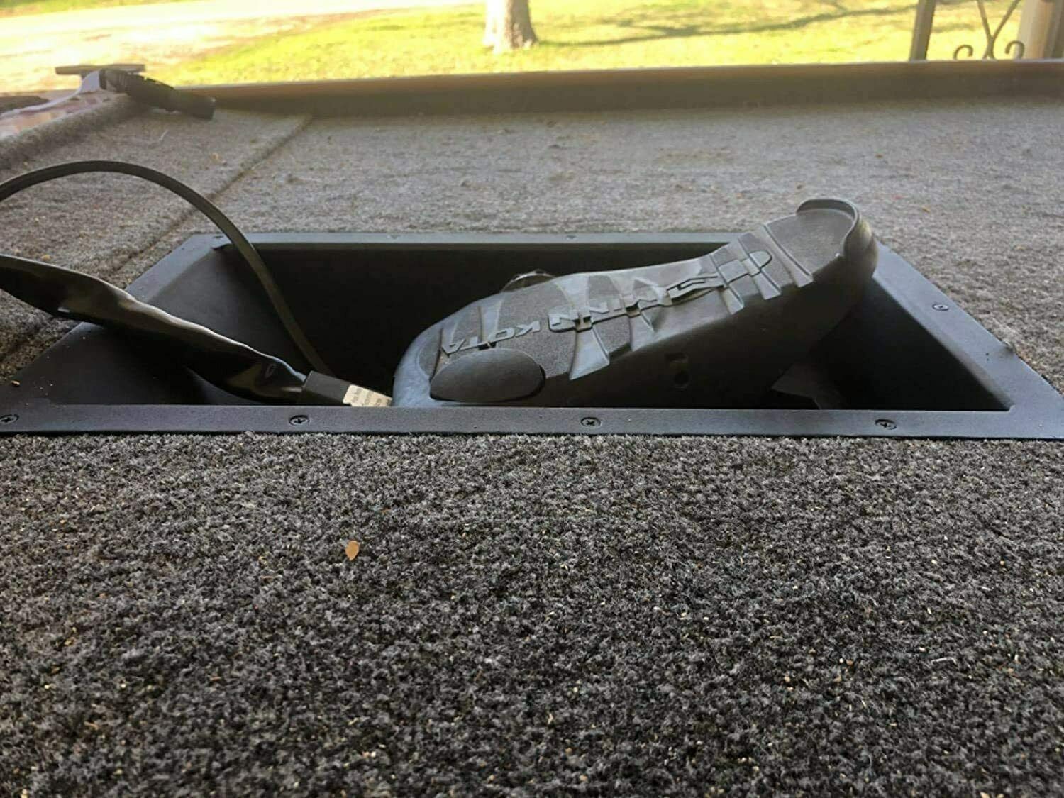 R&R design Minn Kota trolling motor recess pedal tray bass boat accessory foot