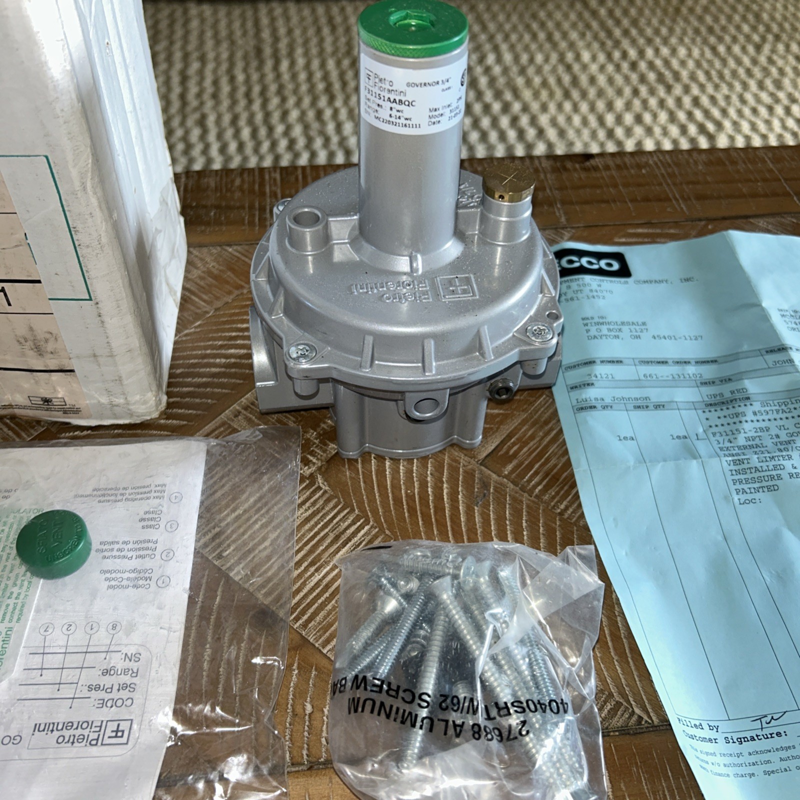 Pietro Fiorentini Type 31151 gas pressure governor