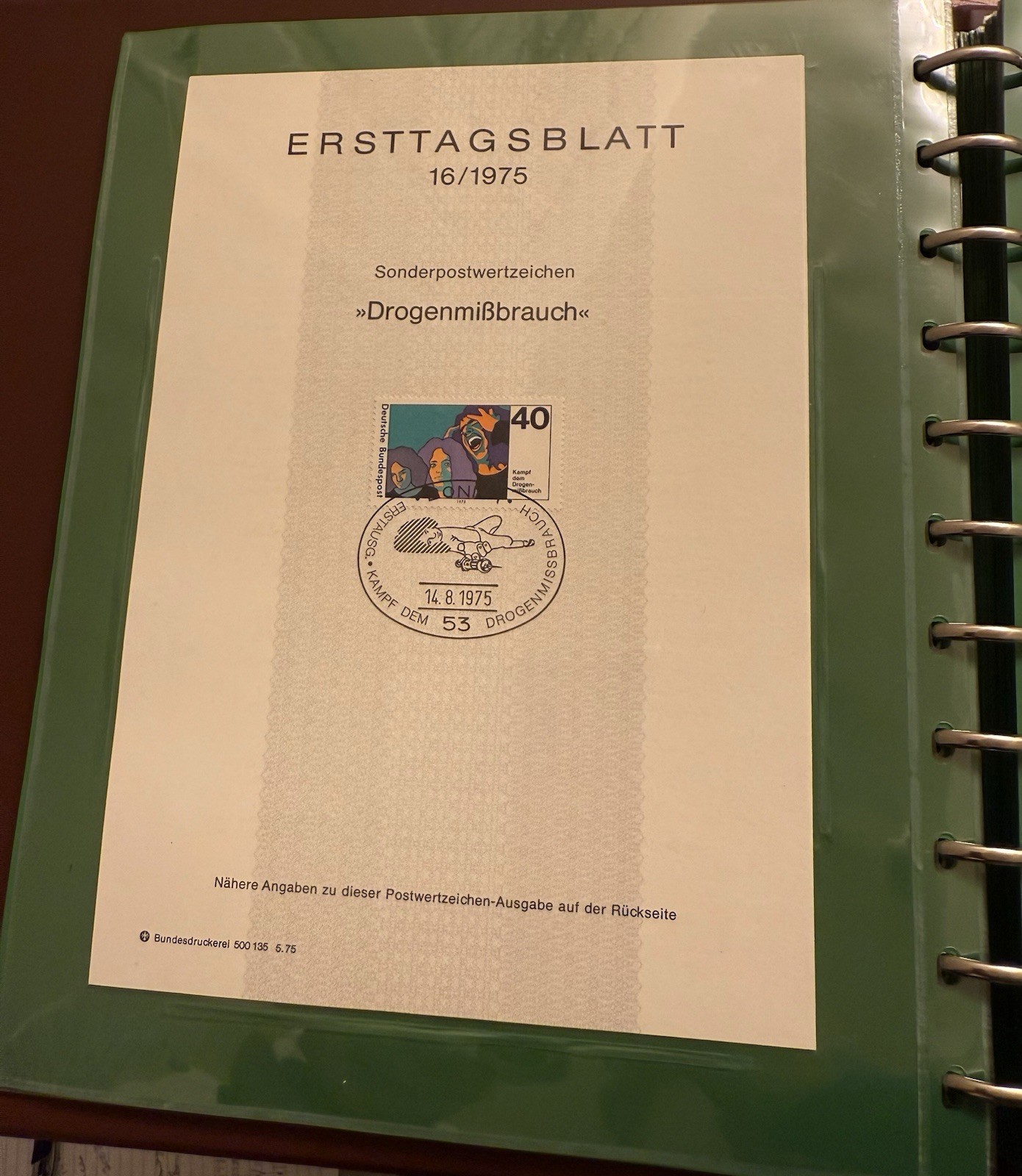 Lot Of 76 German ERSTTAGSBLATT Sonderpostwertzeichen Stamp Sheets 1974-1977 RARE