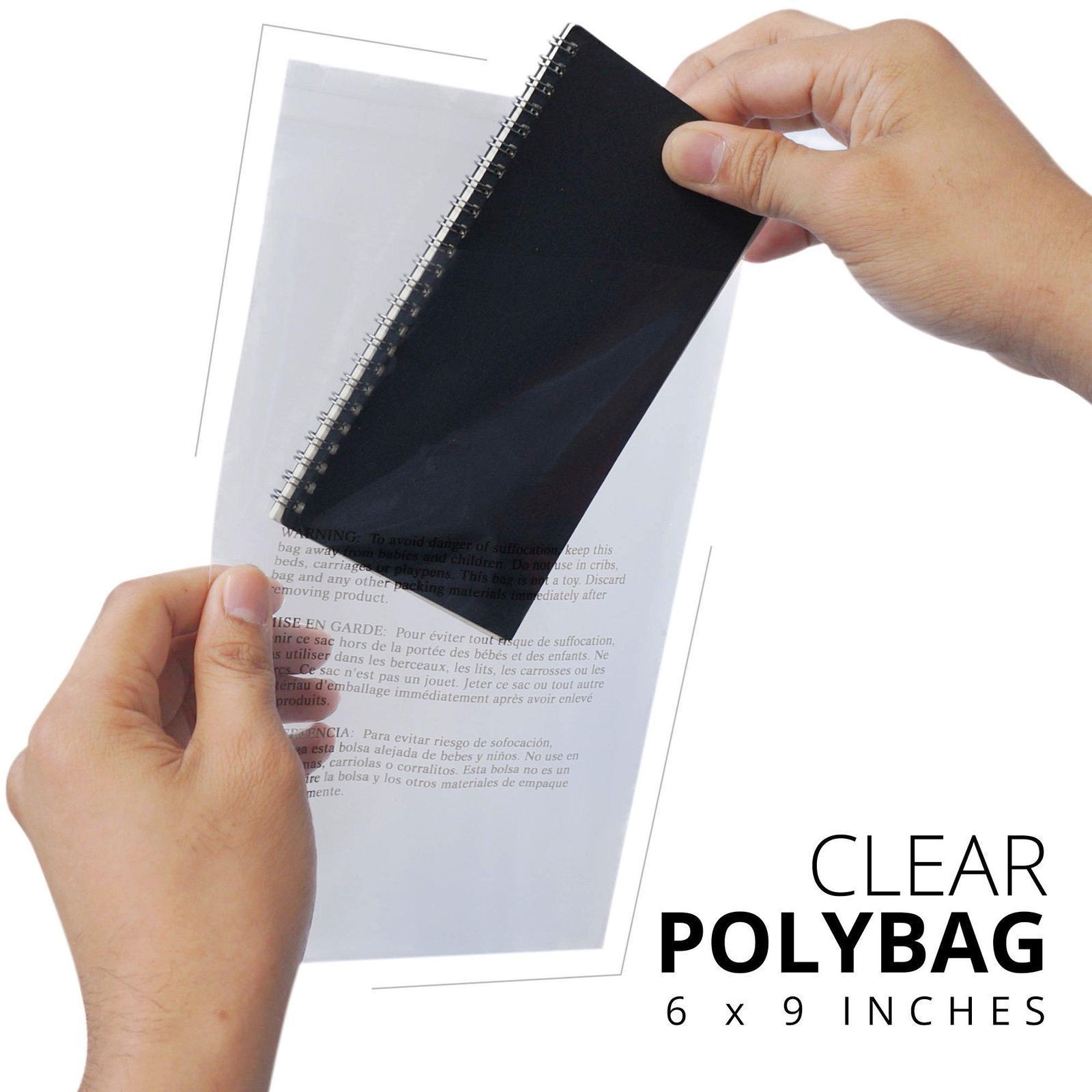 Poly Bags Suffocation Warning Clear Merchandise 1.5 mil For Amazon