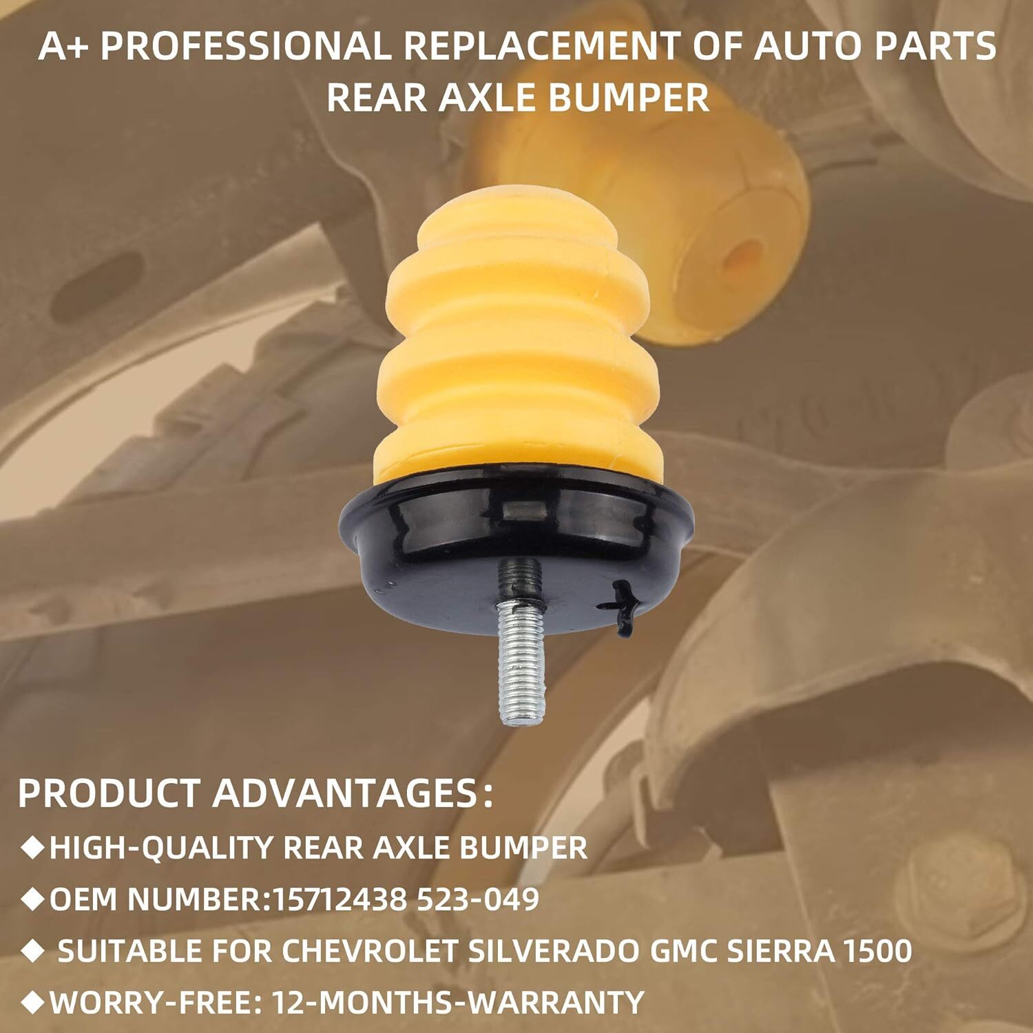 REAR FRAME LEAF SPRING BUMPER BUMP STOP For 99-06 SILVERADO 1500 HD 2*